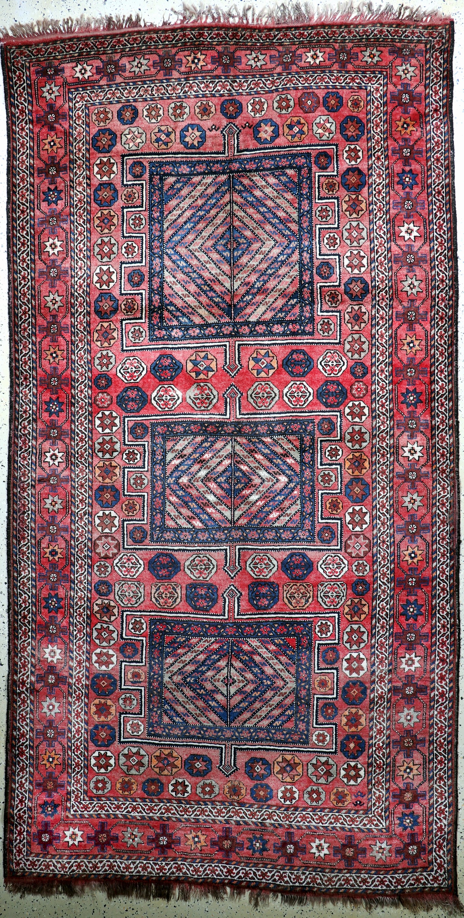 Khorasan Kordi antik, Persien, um 1900, Wolle auf Wolle, ca. 336 x 177 cm, Mottenfraß,EHZ: 3