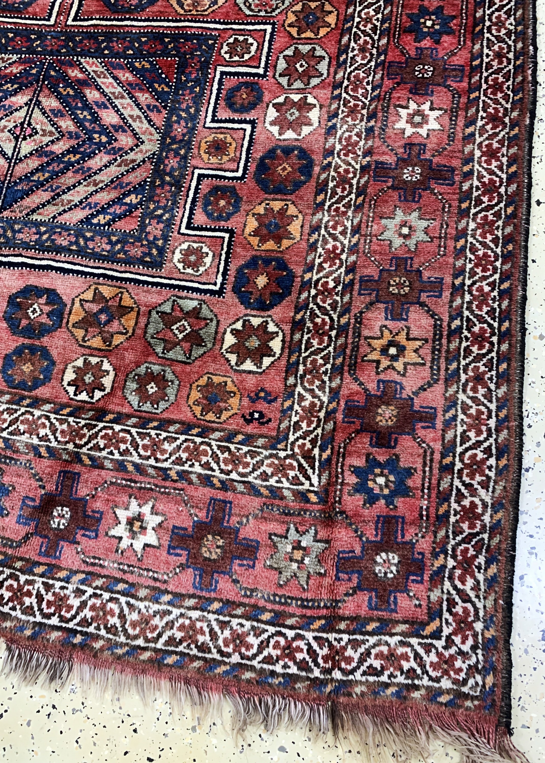 Detail a: Khorasan Kordi antik, Persien, um 1900, Wolle auf Wolle, ca. 336 x 177 cm, Mottenfraß,EHZ: 3