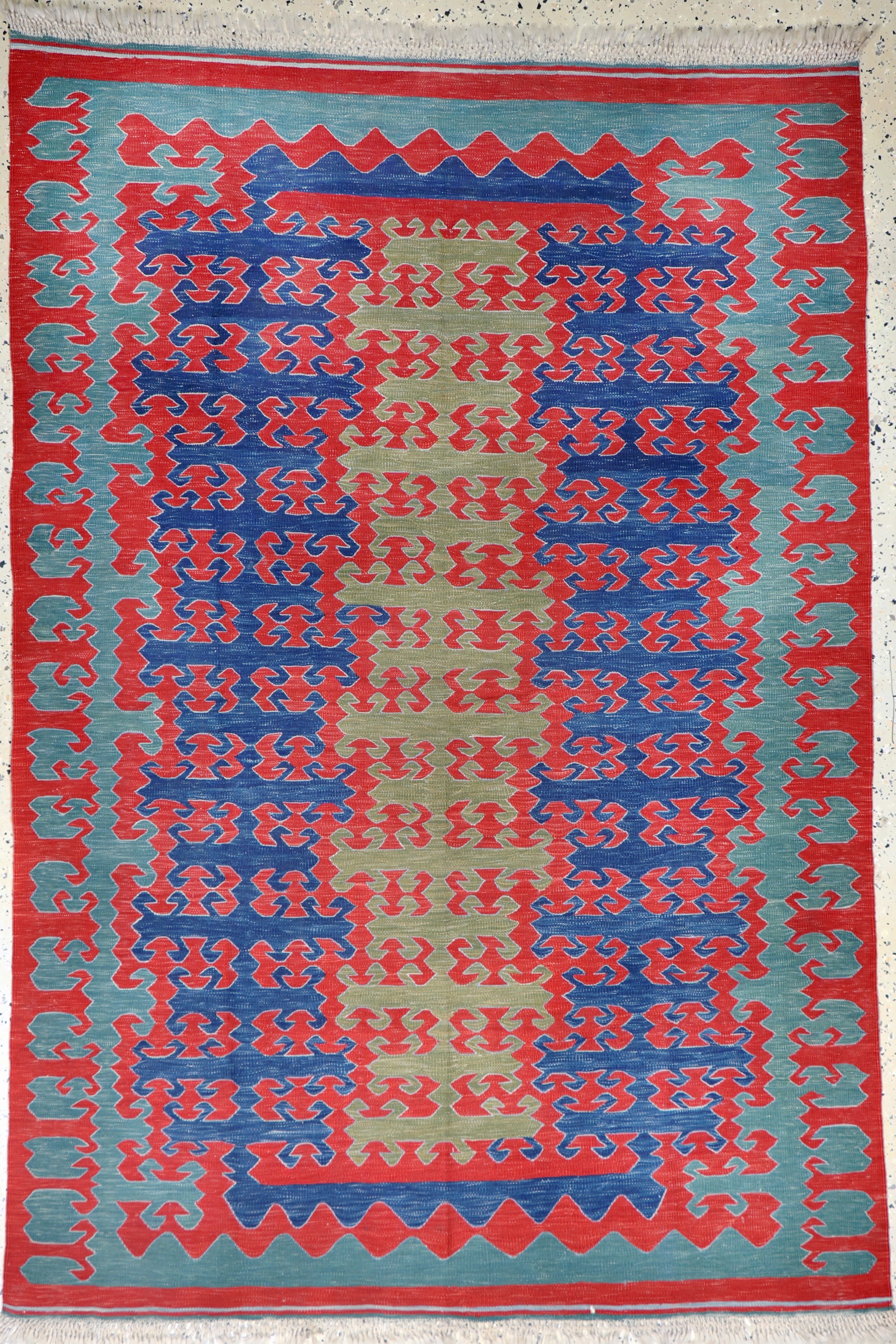 Anatol Kelim, Türkei, Anfang 20.Jhd, Wolle auf Wolle, ca. 210 x 145 cm, EHZ: 2(kleines Loch)