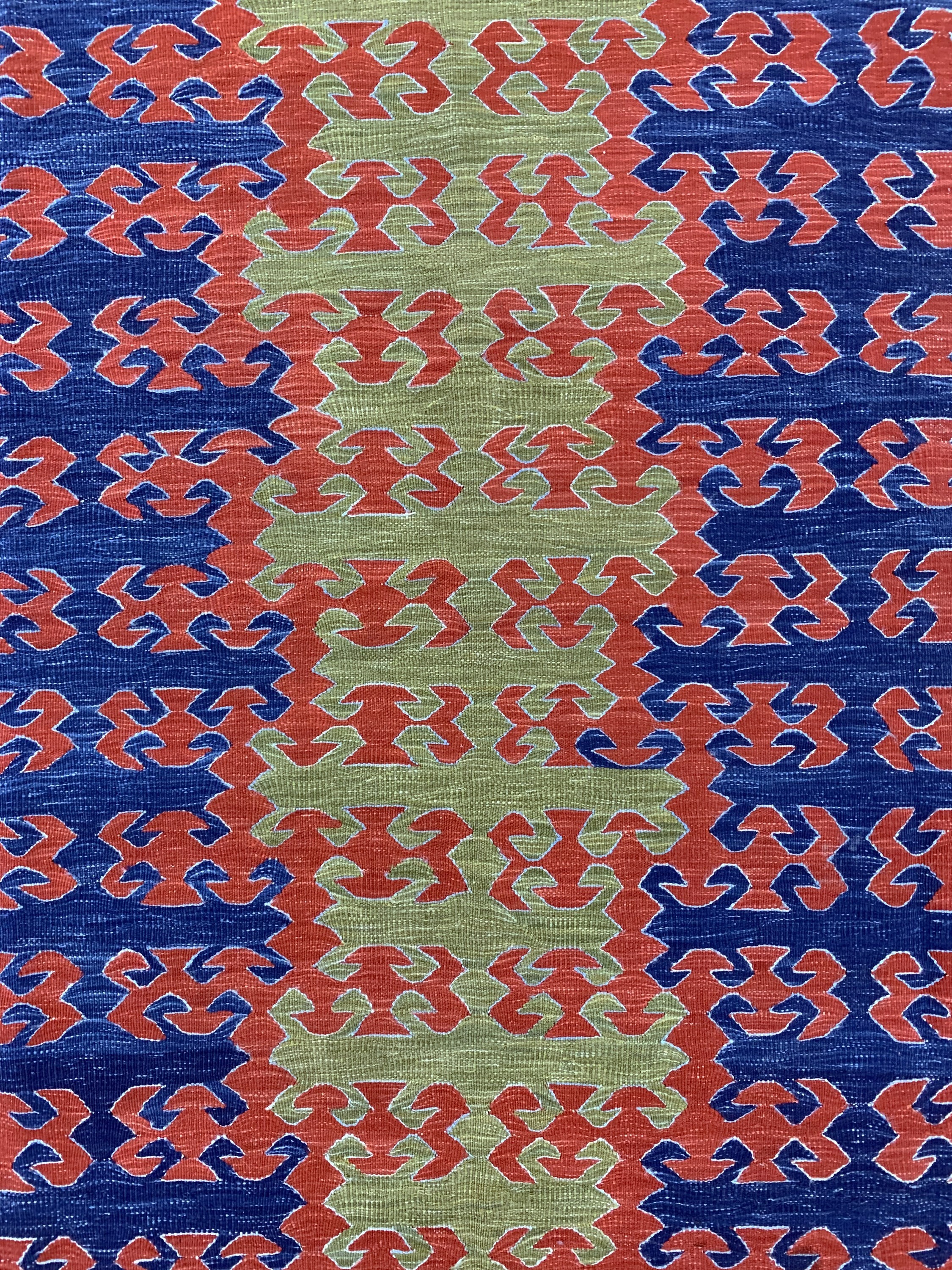 Detail c: Anatol Kelim, Türkei, Anfang 20.Jhd, Wolle auf Wolle, ca. 210 x 145 cm, EHZ: 2(kleines Loch)