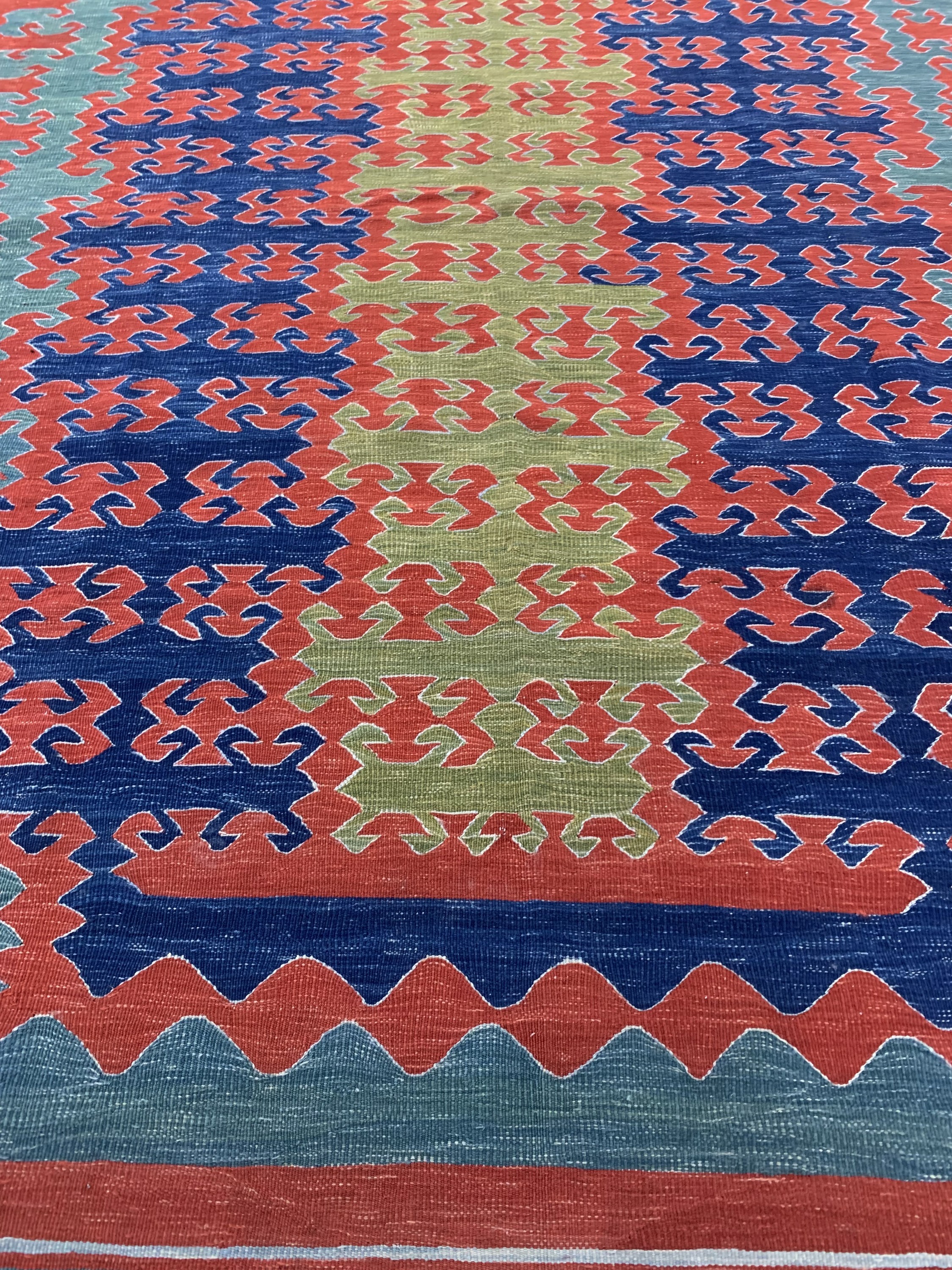 Detail f: Anatol Kelim, Türkei, Anfang 20.Jhd, Wolle auf Wolle, ca. 210 x 145 cm, EHZ: 2(kleines Loch)
