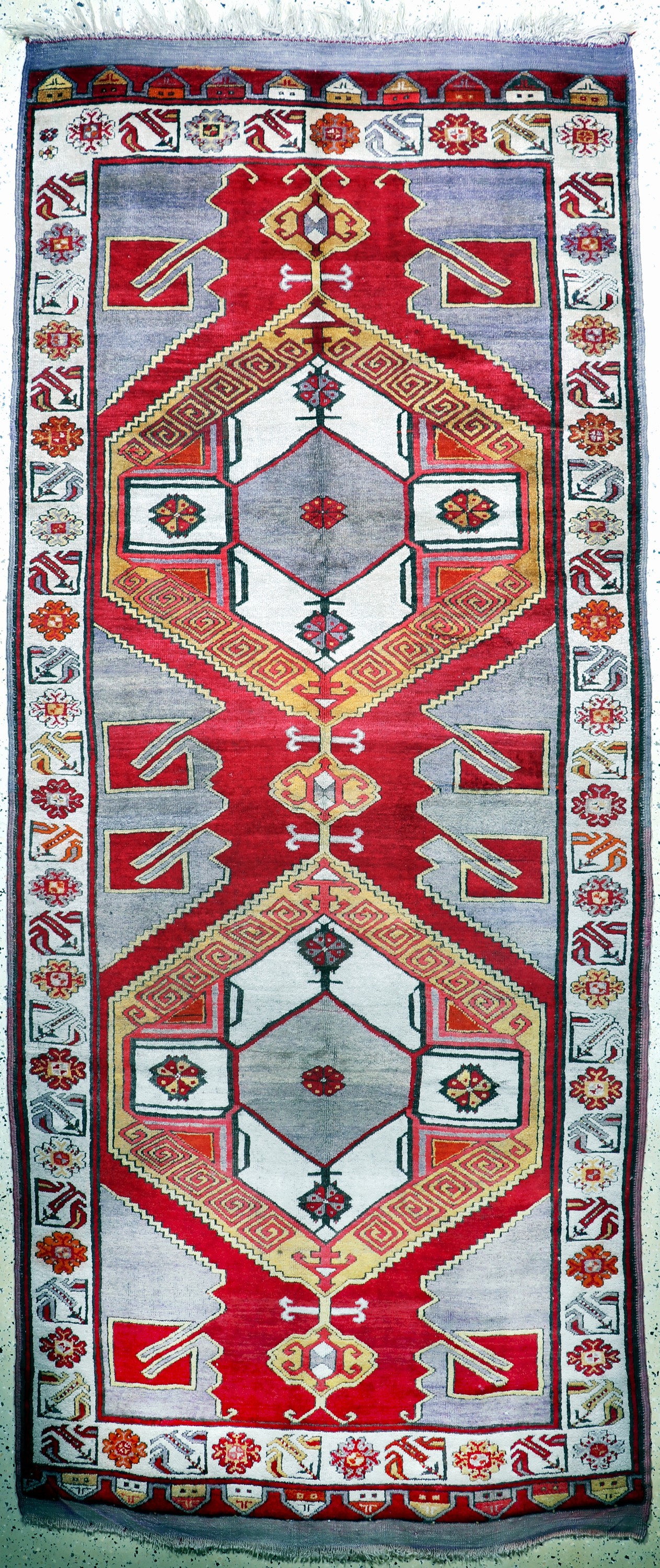 Karapinar alt, Türkei, Anfang 20.Jhd, Wolleauf Wolle, ca. 330 x 144 cm, EHZ: 2