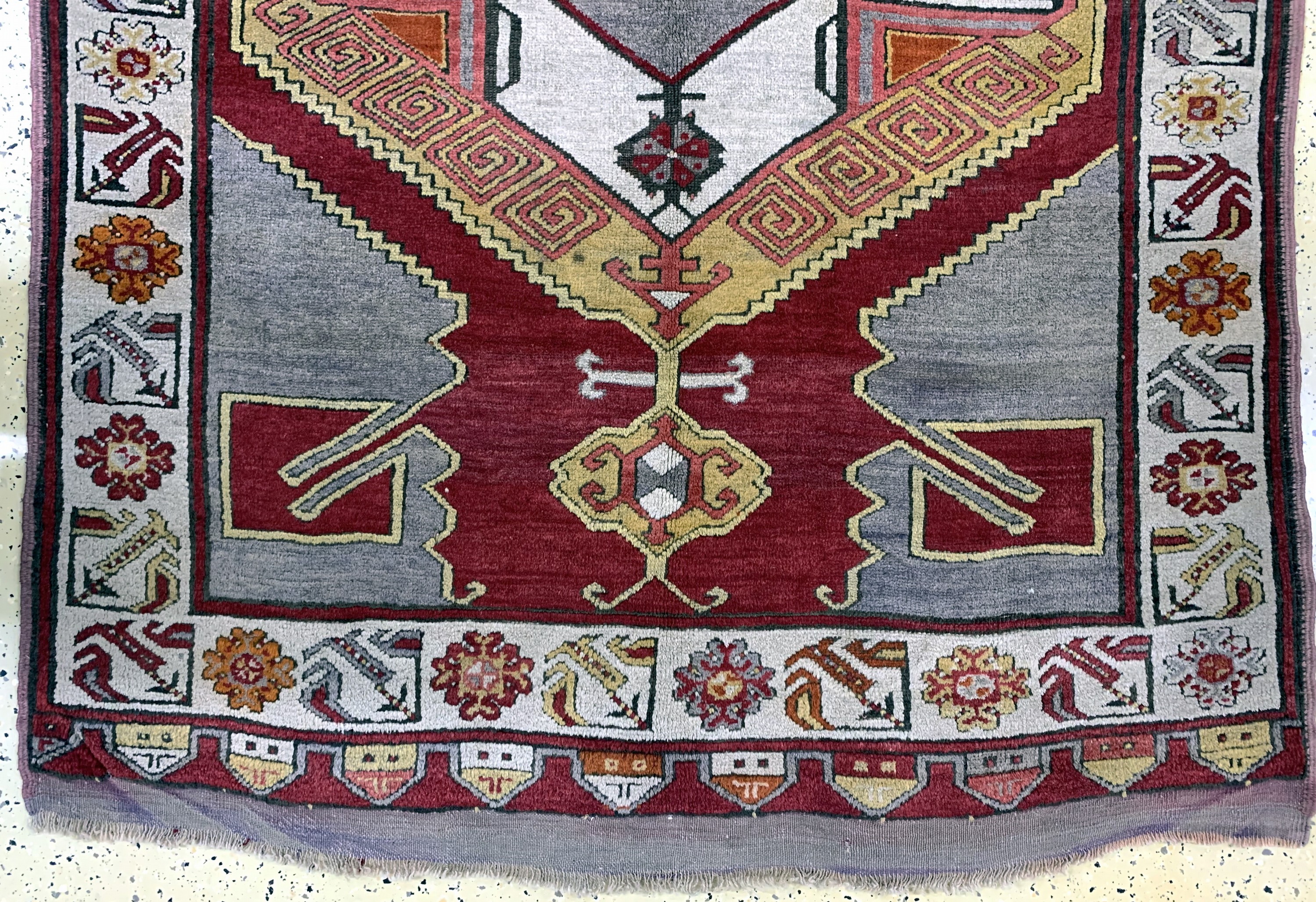 Detail d: Karapinar alt, Türkei, Anfang 20.Jhd, Wolleauf Wolle, ca. 330 x 144 cm, EHZ: 2
