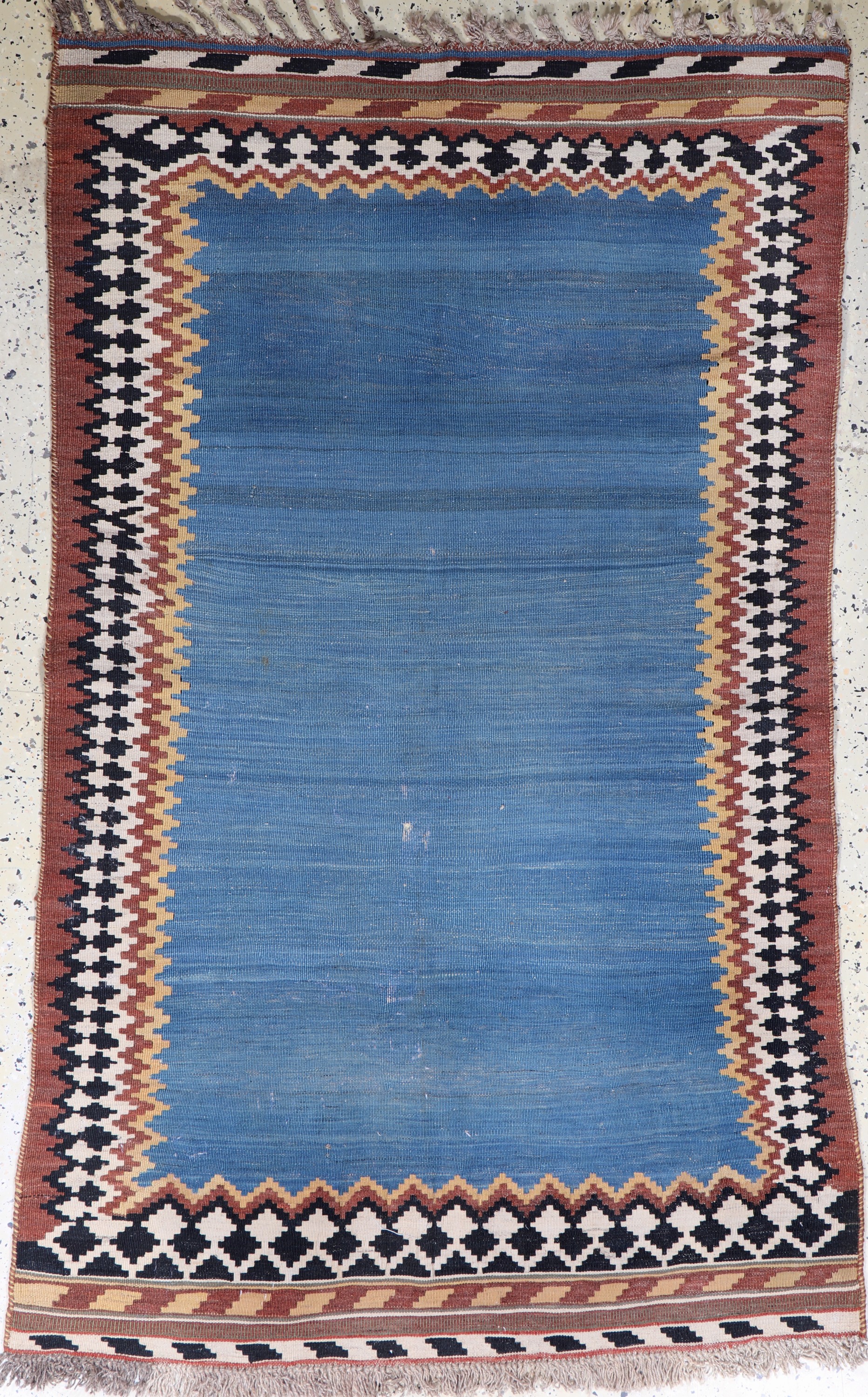 Ghaschgai Kelim, Persien, Anfang 20.Jhd, Wolle auf Wolle, ca. 190 x 115 cm, EHZ: 2(Loch)