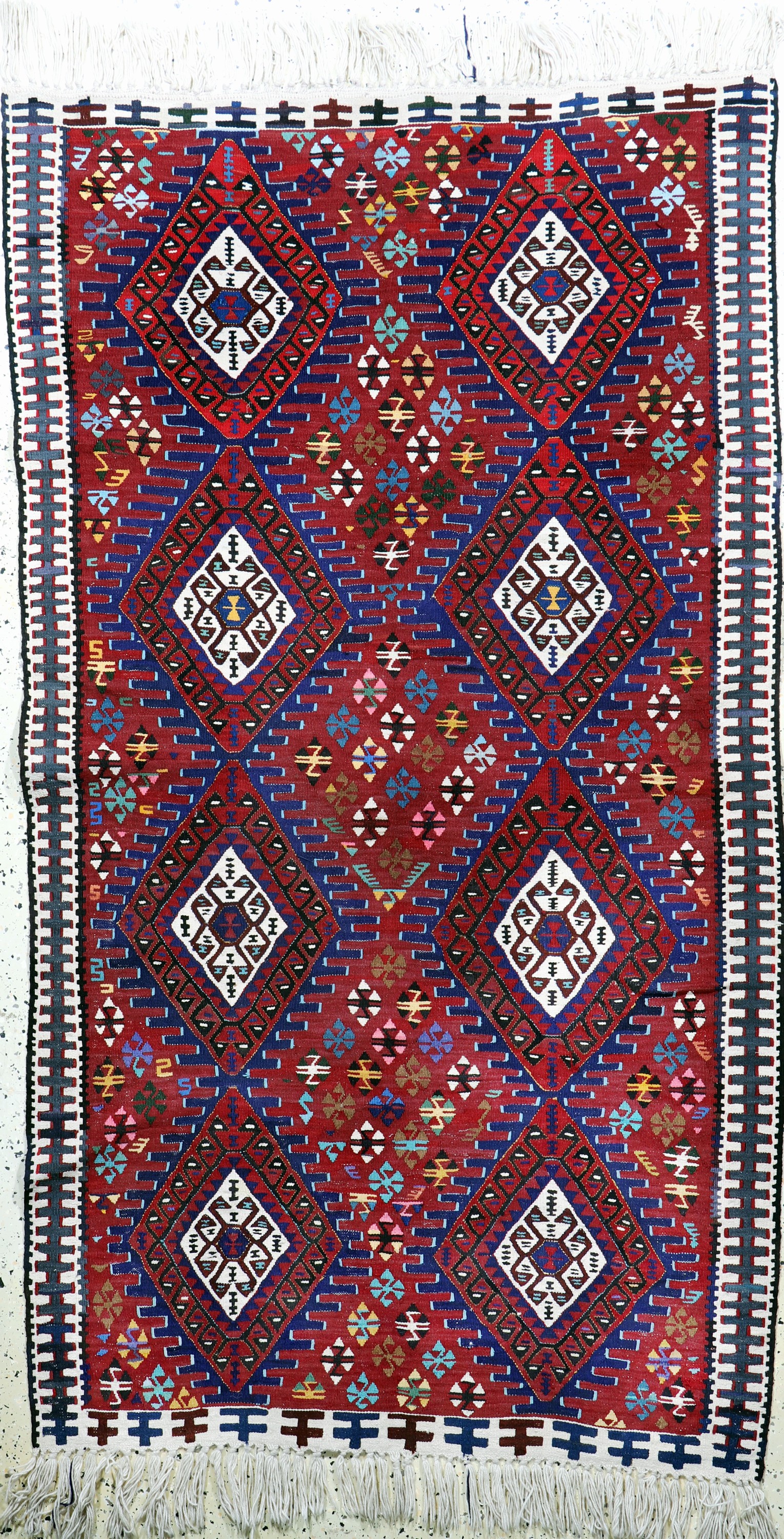 Malatia Kelim, Türkei, Mitte 20.Jhd, Wolle auf Wolle, ca. 220 x 124 cm, EHZ: 2