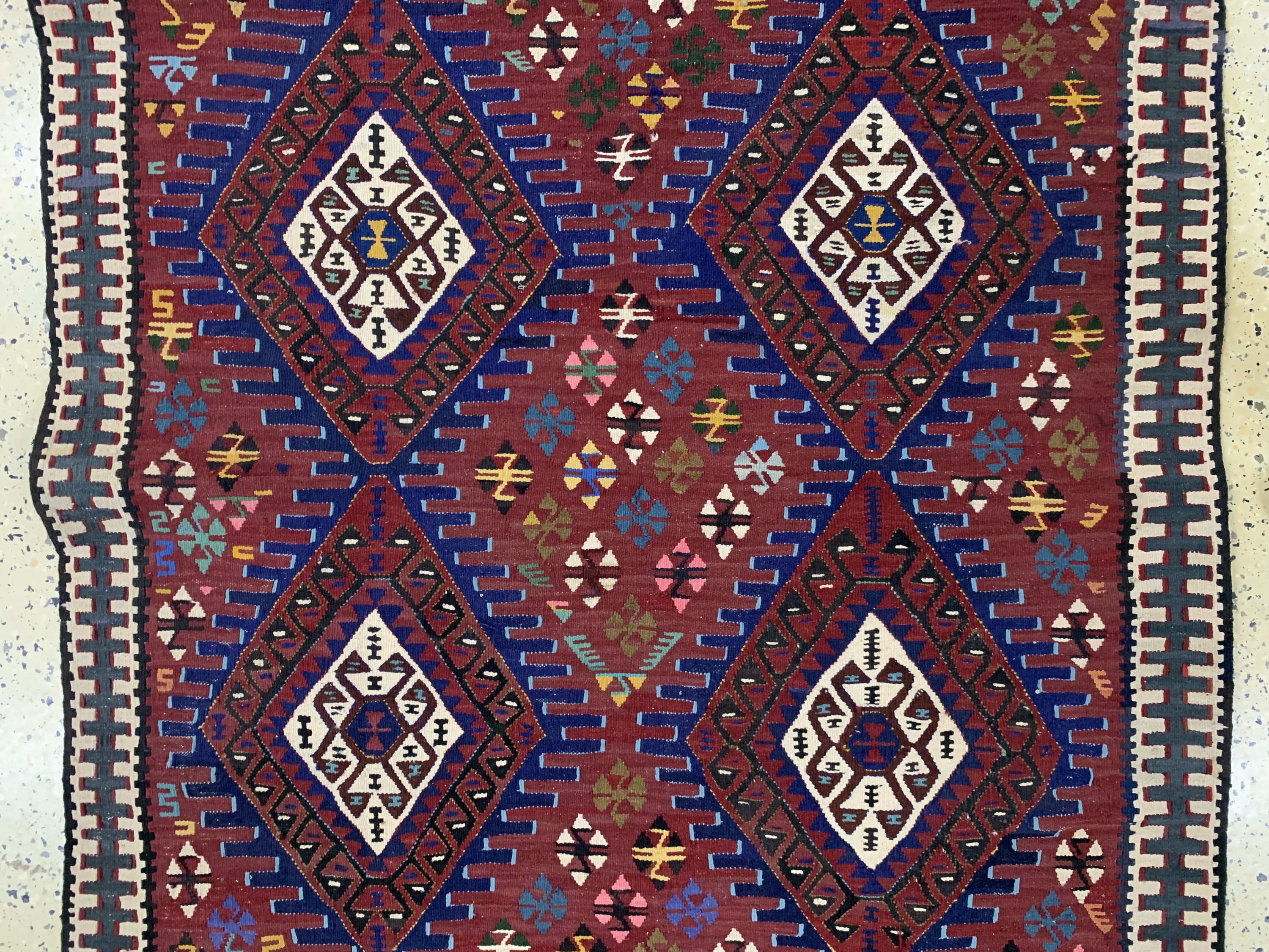 Detail b: Malatia Kelim, Türkei, Mitte 20.Jhd, Wolle auf Wolle, ca. 220 x 124 cm, EHZ: 2