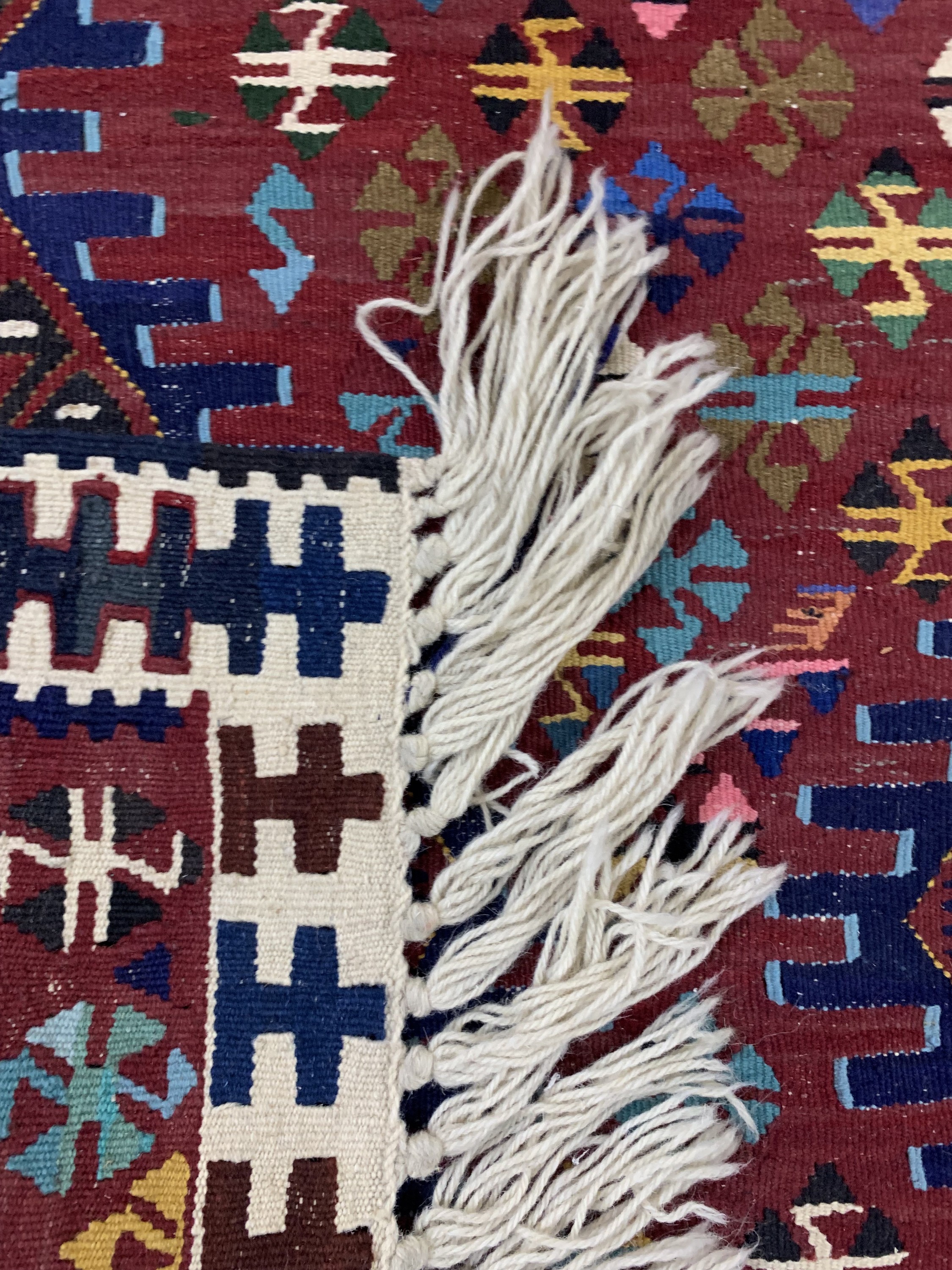 Detail e: Malatia Kelim, Türkei, Mitte 20.Jhd, Wolle auf Wolle, ca. 220 x 124 cm, EHZ: 2