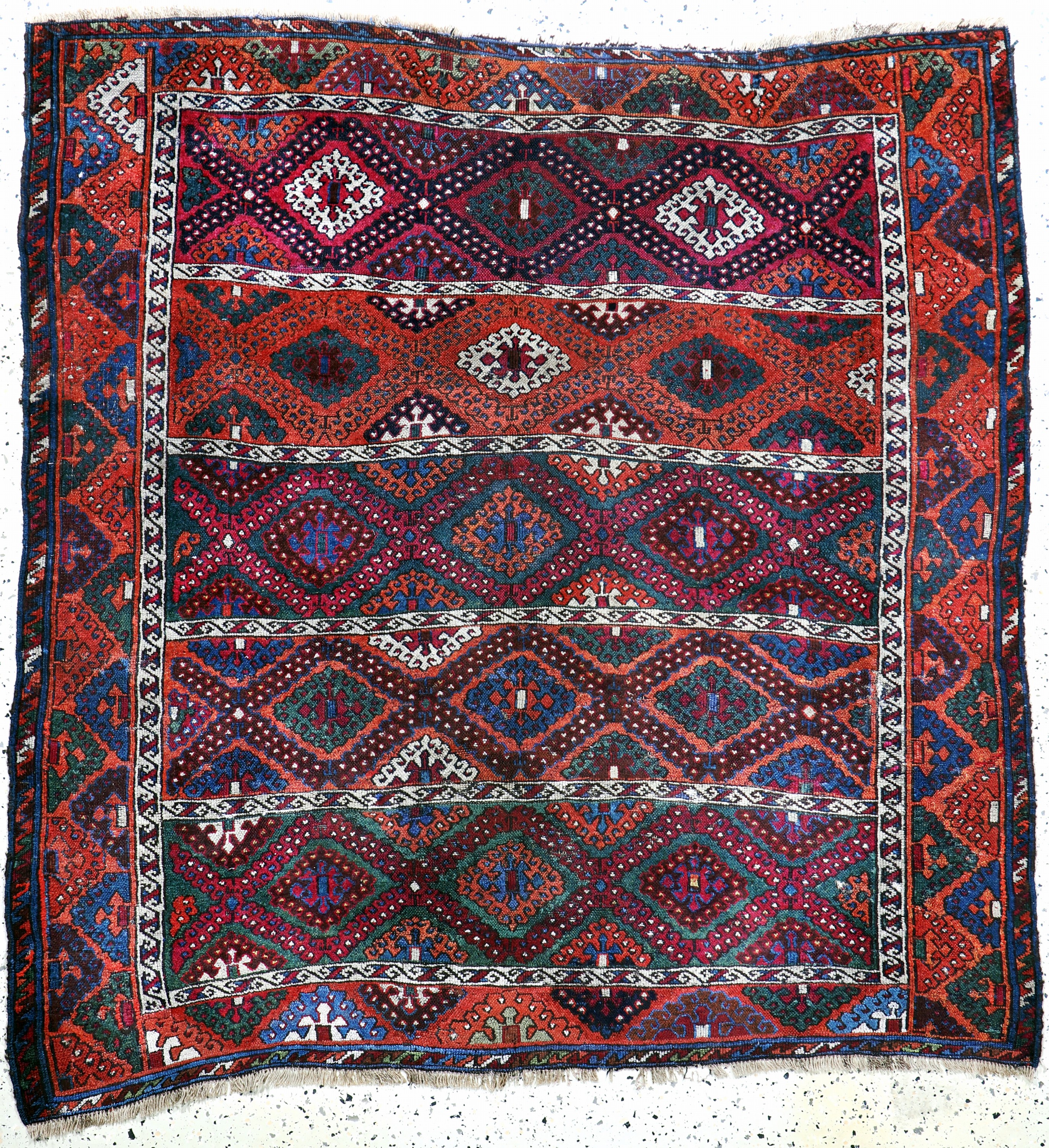 "Sarkisla"Yürük antik, Türkei, 19.Jhd, Wolle auf Wolle, ca. 152 x 155 cm, EHZ: 4