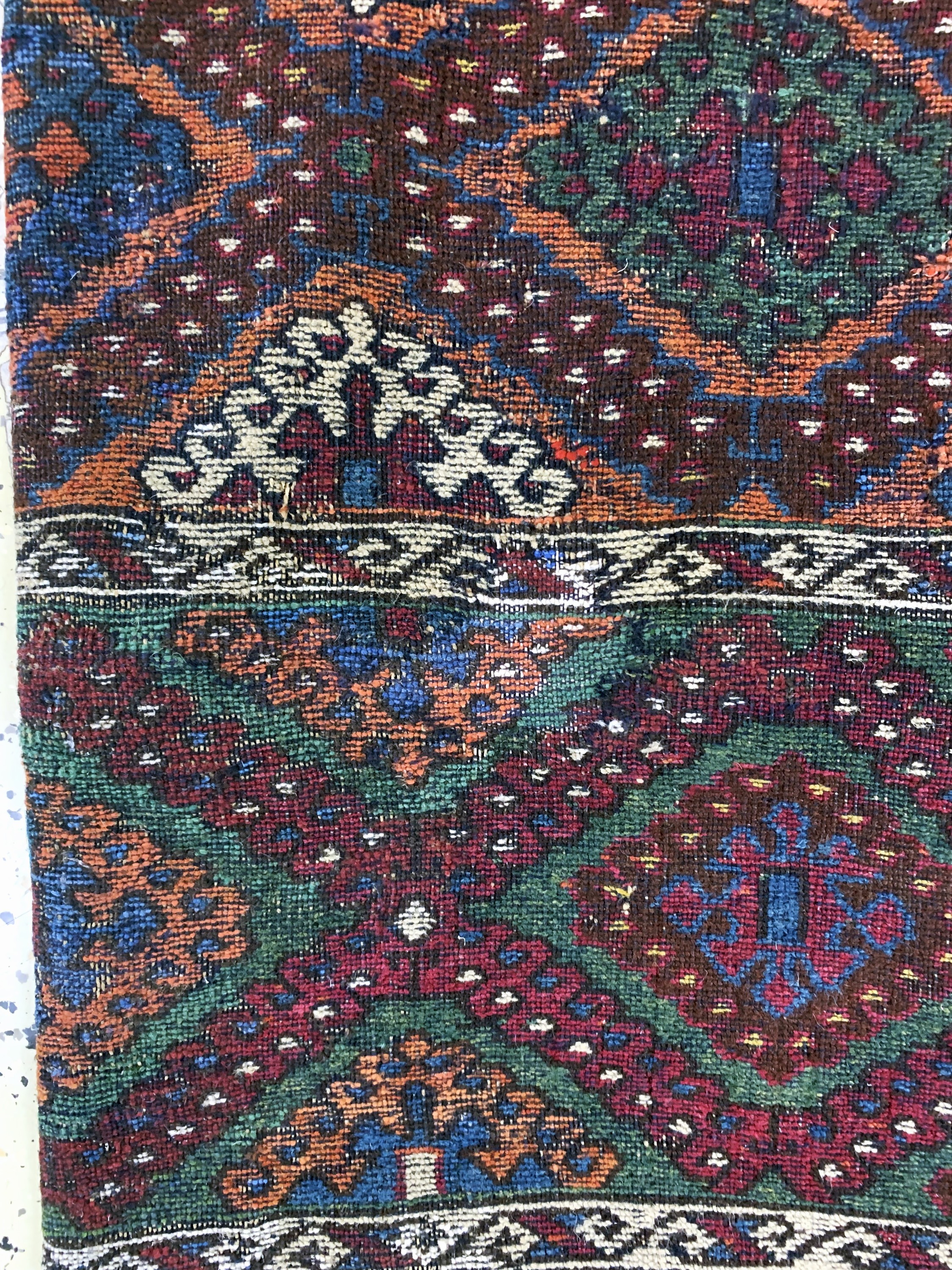Detail h: "Sarkisla"Yürük antik, Türkei, 19.Jhd, Wolle auf Wolle, ca. 152 x 155 cm, EHZ: 4