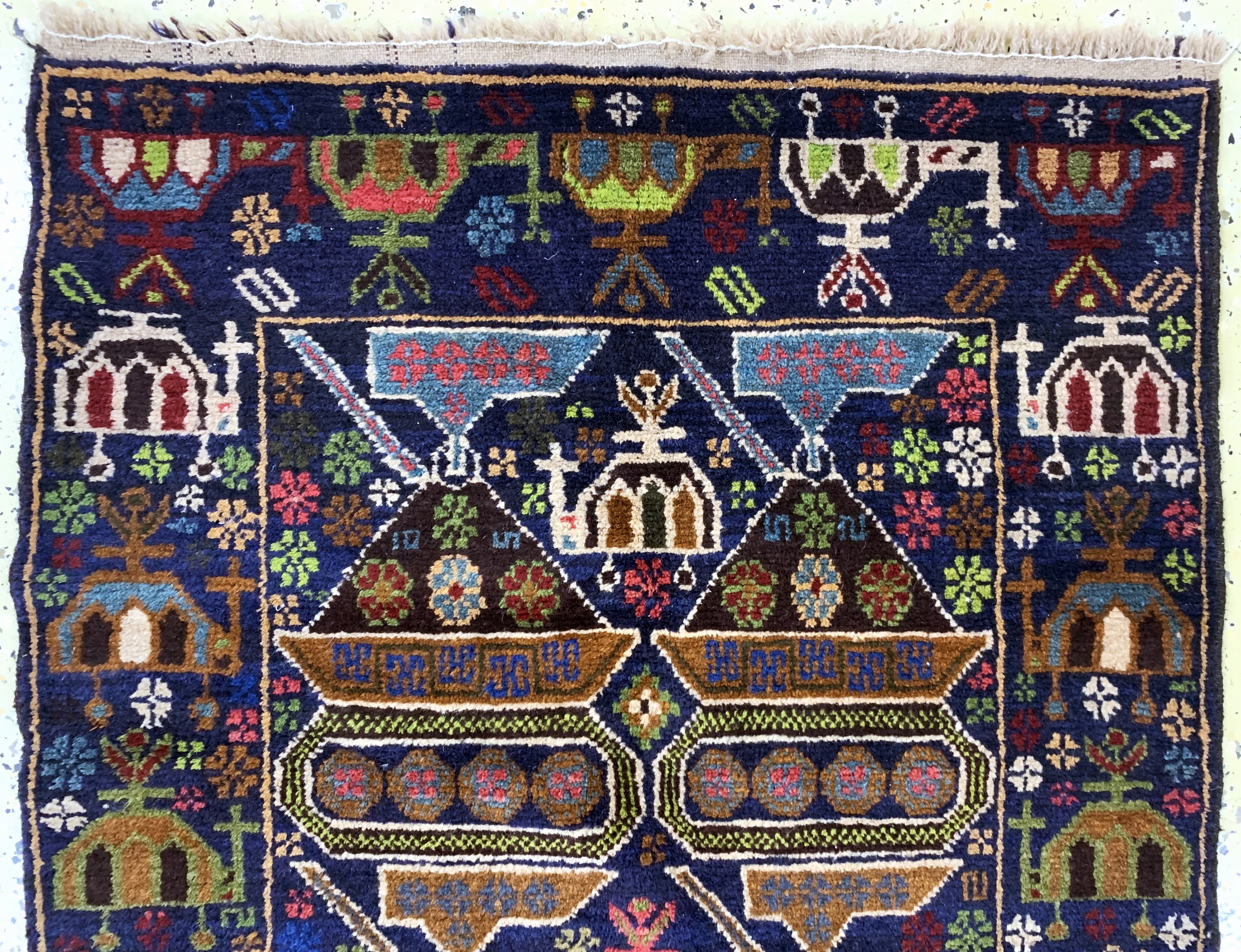 Detail a: Zakini alt, Afghanistan, Mitte 20.Jhd, Wolle auf Wolle, ca. 140 x 80 cm, EHZ: 2