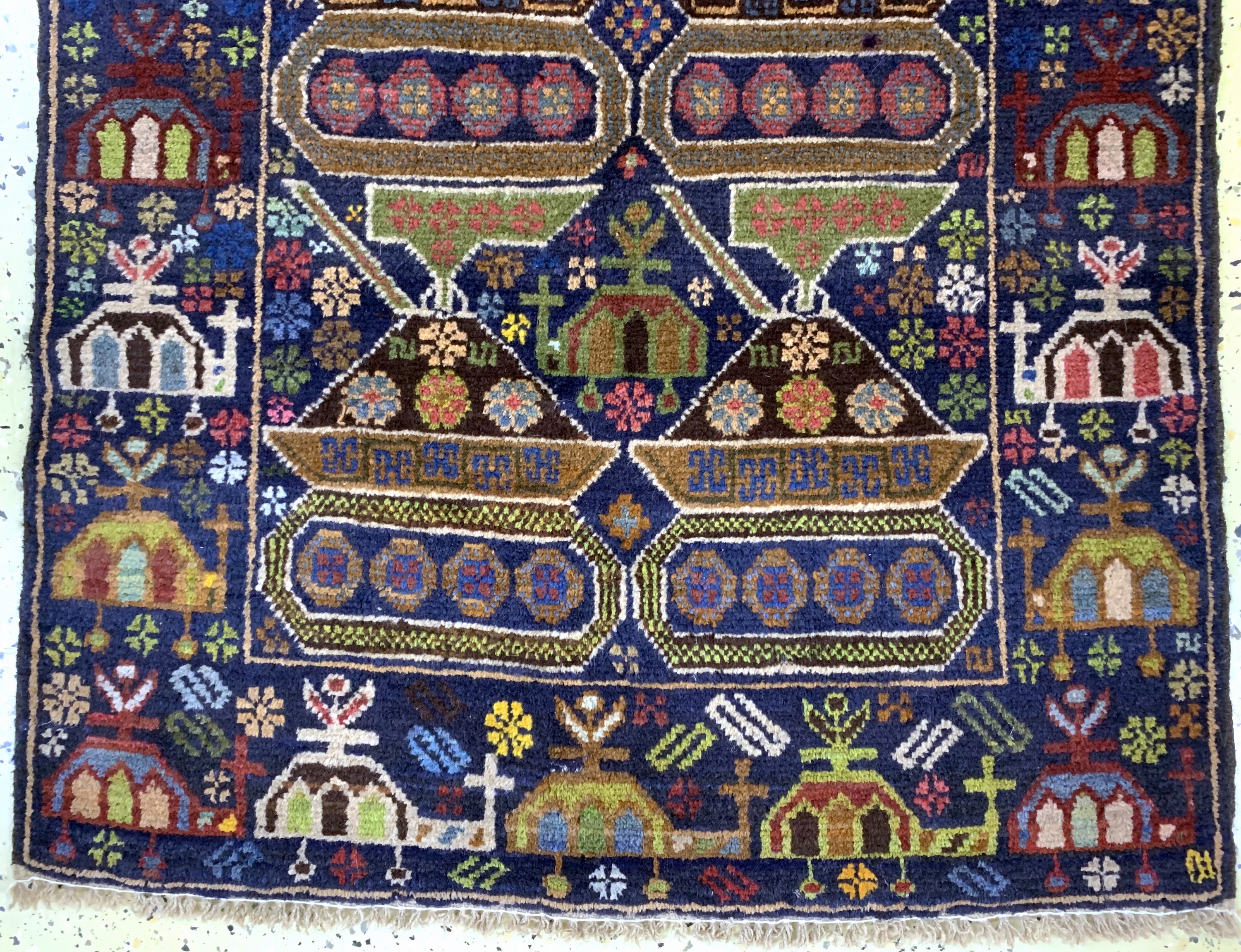Detail b: Zakini alt, Afghanistan, Mitte 20.Jhd, Wolle auf Wolle, ca. 140 x 80 cm, EHZ: 2