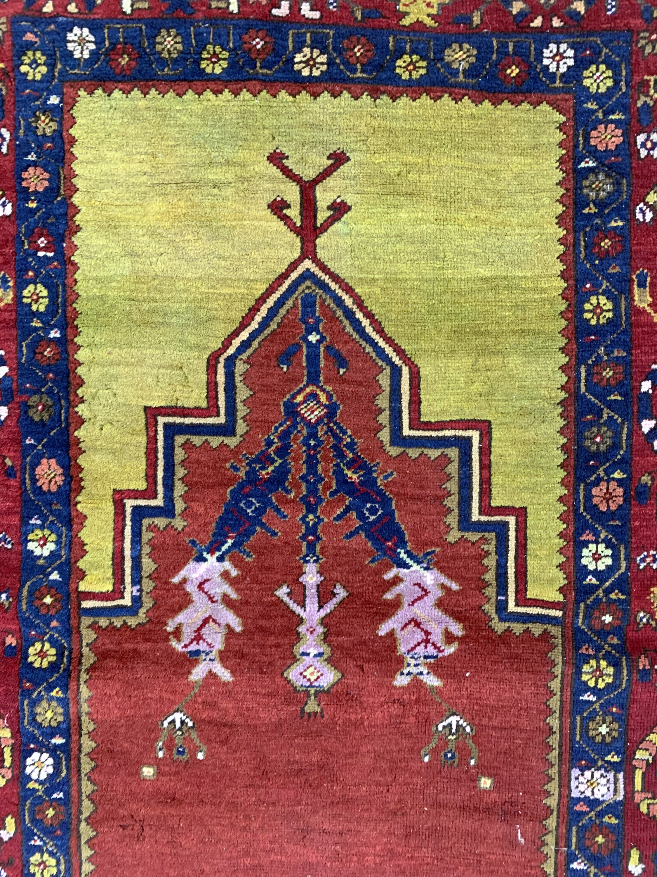 Detail c: Antiker Kirsehir, Türkei, 19.Jhd, Wolle aufWolle, ca. 155 x 104 cm, EHZ: 4