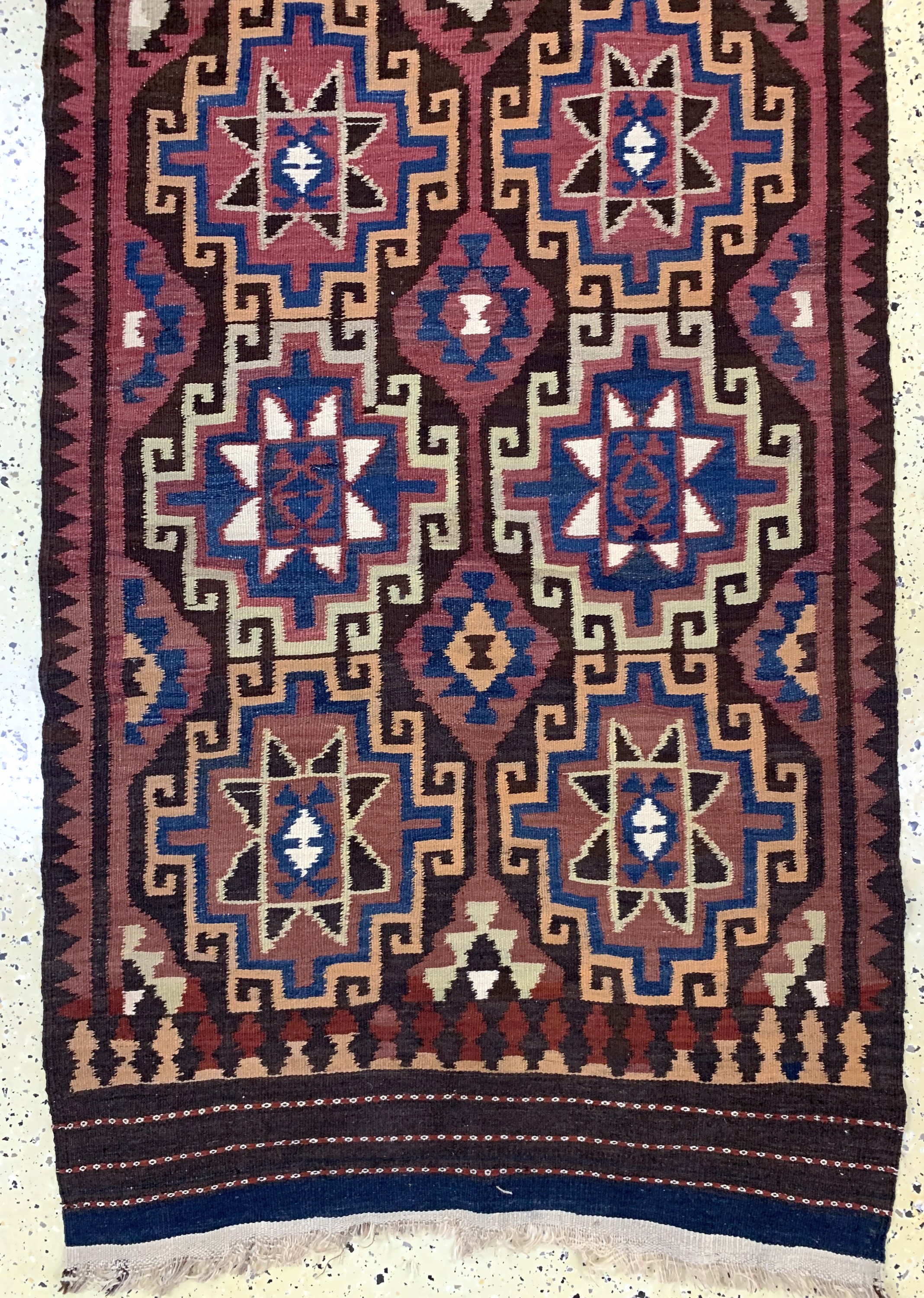 Detail c: Maymaneh Kelim, Afghanistan, Anfang 20.Jhd,Wolle auf Wolle, ca. 302 x 101 cm, EHZ: 2