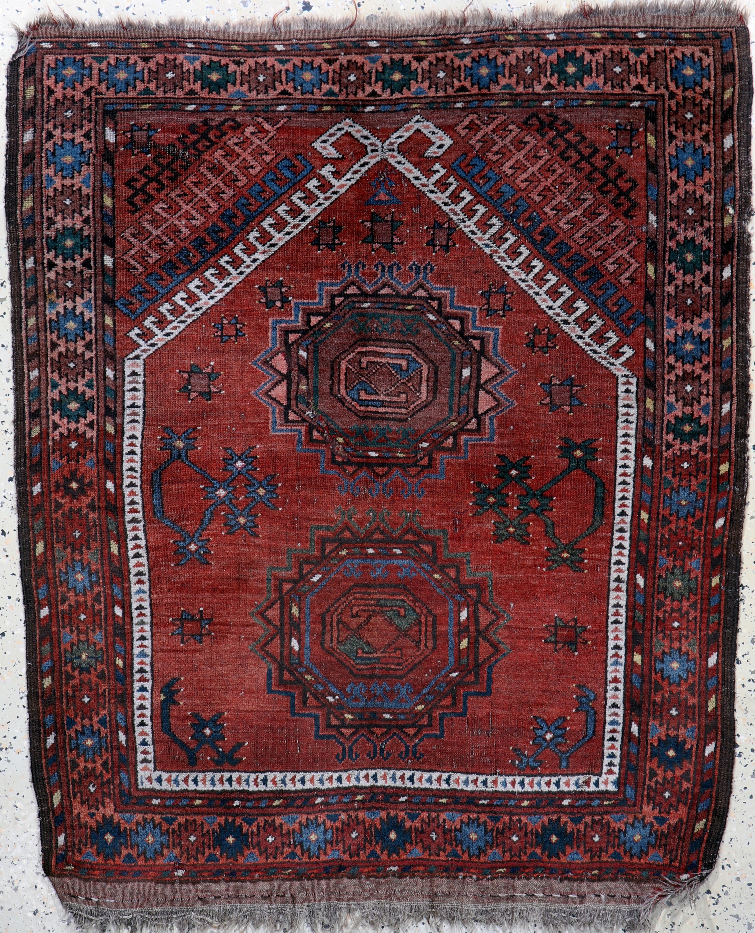Ersari"Gebetsteppich"antik, Turkmenistan, 19.Jhd, Wolle auf Wolle, ca. 128 x 105 cm, EHZ: 4