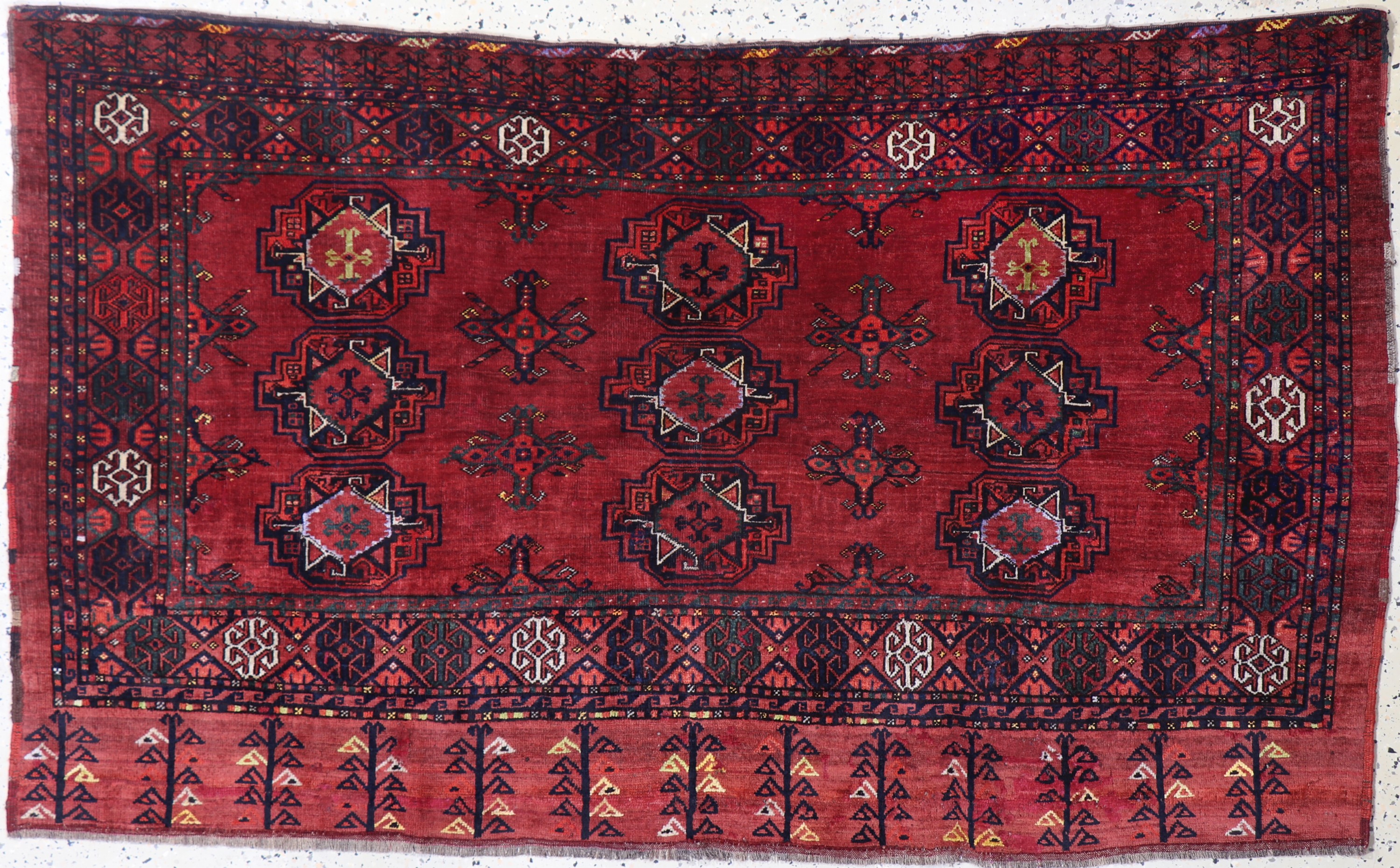 Ersari Tschowal antik, Turkmenistan, 19.Jhd, Wolle mit"Seide"auf Wolle, ca. 168 x 102 cm, EHZ: 2