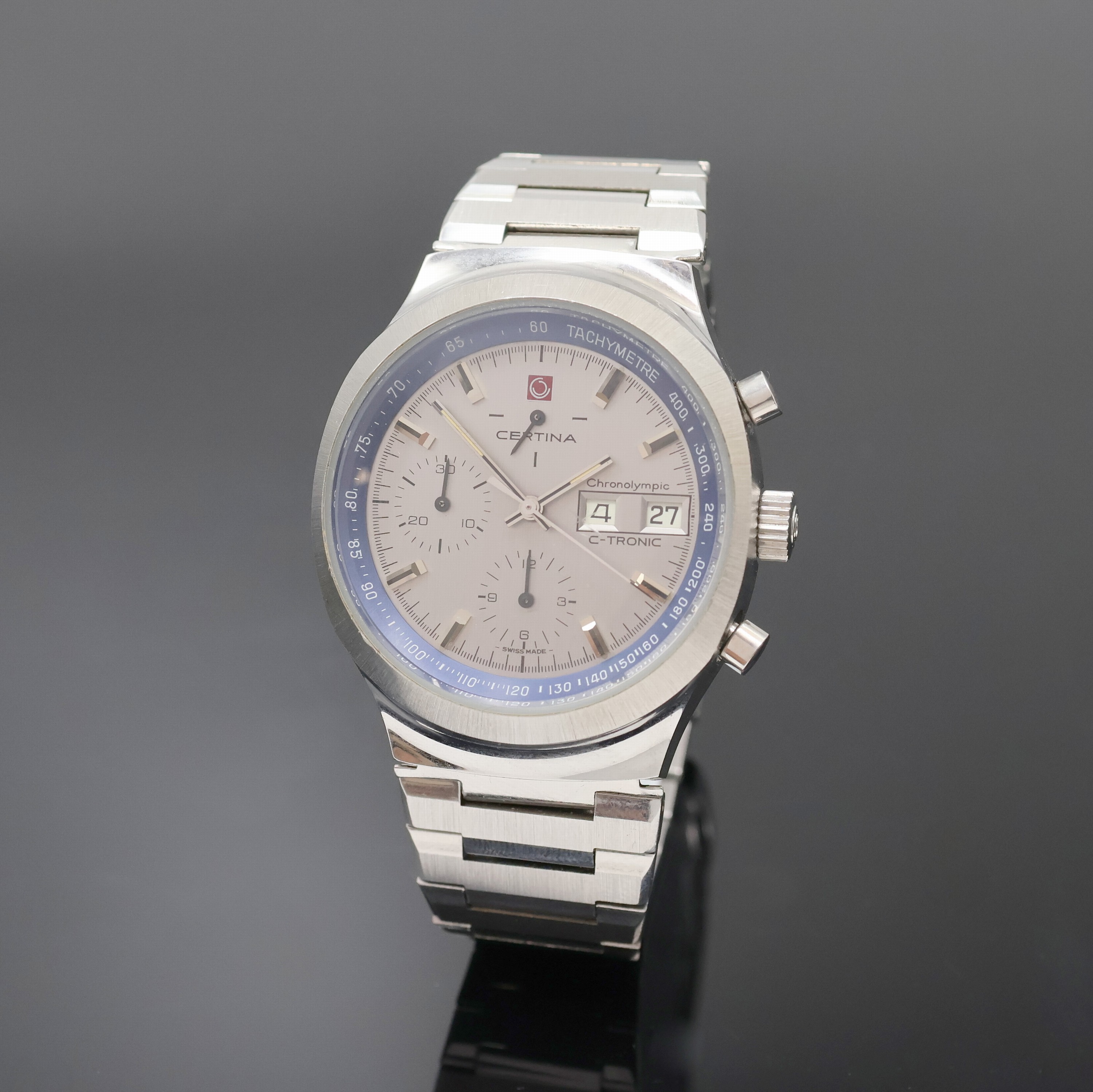 Image 26990269 - CERTINA Chronolympic C-Tronic seltener Stimmgabel-Chronograph in Stahl Referenz ...