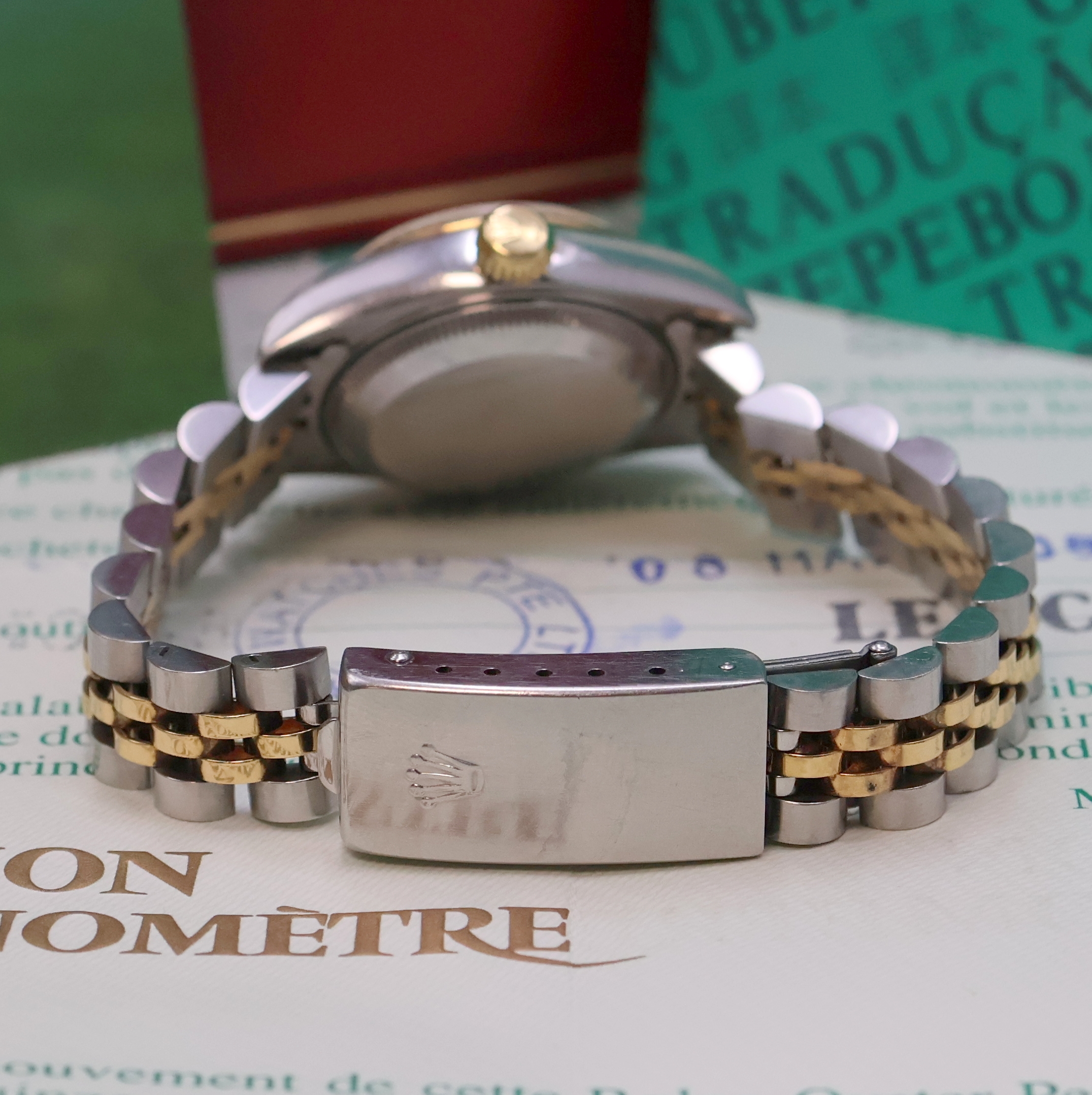 Detail b: ROLEX Damenarmbanduhr Oyster Perpetual Datejust Referenz 69173, Automatik, S-Serie, Chronometer der Superlative in Stahl/Gold kombiniert inkl. ...