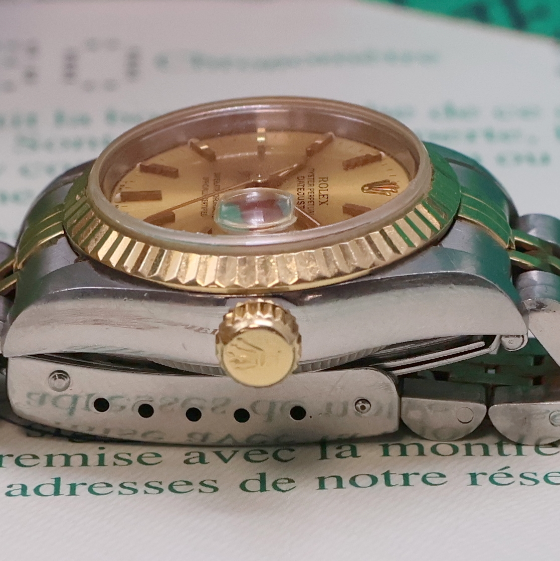 Detail c: ROLEX Damenarmbanduhr Oyster Perpetual Datejust Referenz 69173, Automatik, S-Serie, Chronometer der Superlative in Stahl/Gold kombiniert inkl. ...