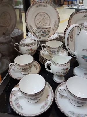 26990203c - Speiseservice, Wedgwood, England, Dekor Kutani Crane, Porzellan, Umdruckdekor, 10 ...