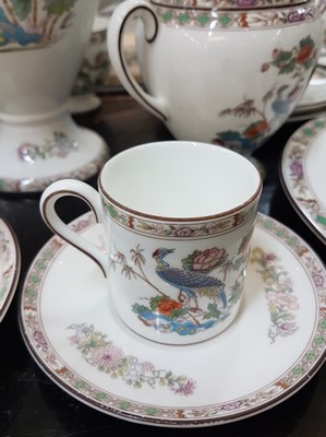 26990203l - Speiseservice, Wedgwood, England, Dekor Kutani Crane, Porzellan, Umdruckdekor, 10 ...