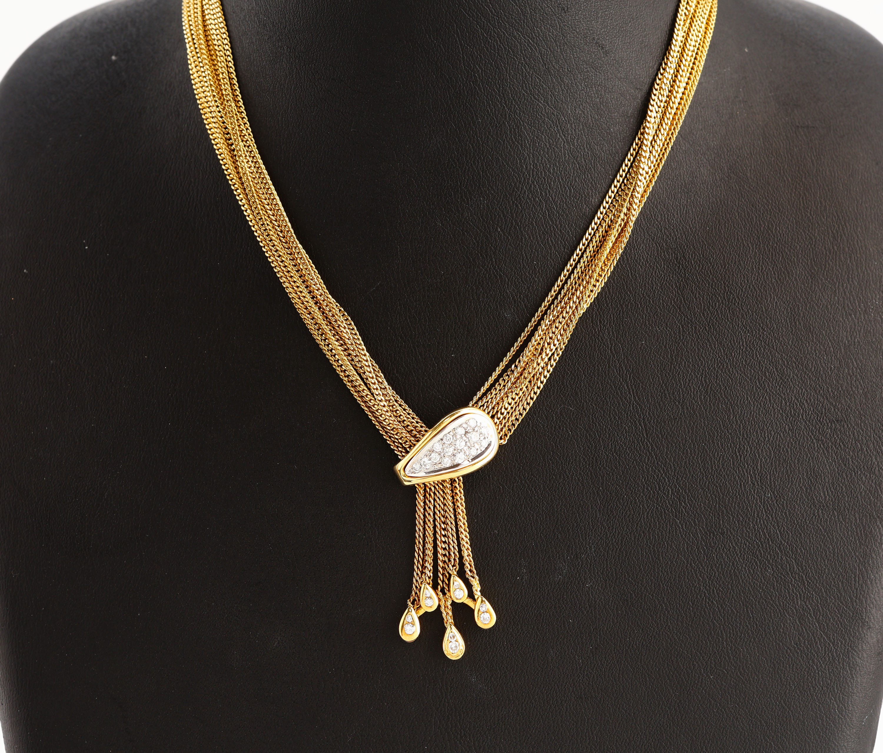 Image 26990307 - 18 kt Gold Brillant-Collier, GG/WG 750/000,qualitätvolle Verarbeitung, 10-rhg., ...