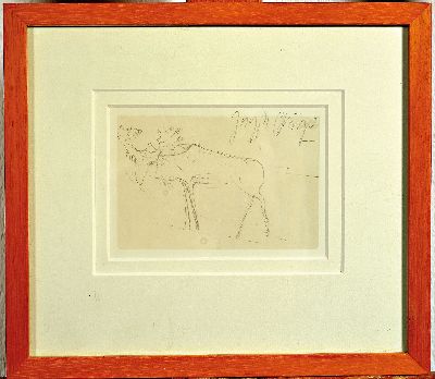 26990313k - Joseph Beuys, 1921 Krefeld-1986 Düsseldorf, Offset, ´Elch´, 1983, handsigniert, unter ...