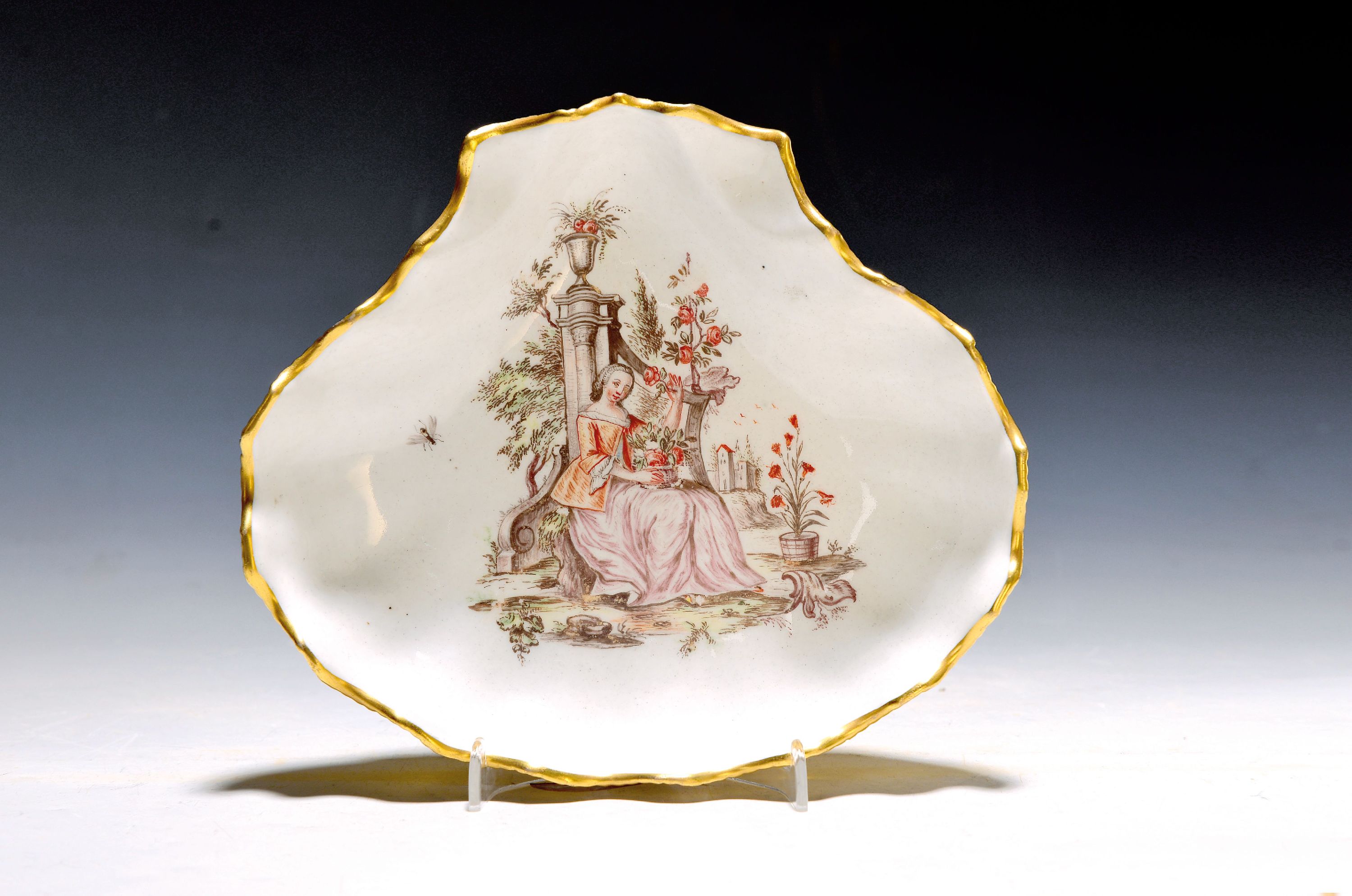 Image 26990435 - Muschelschale, Meissen um 1750, Bemalung Werkstatt Franz Ferdinand Mayer-Preßnitz, ...