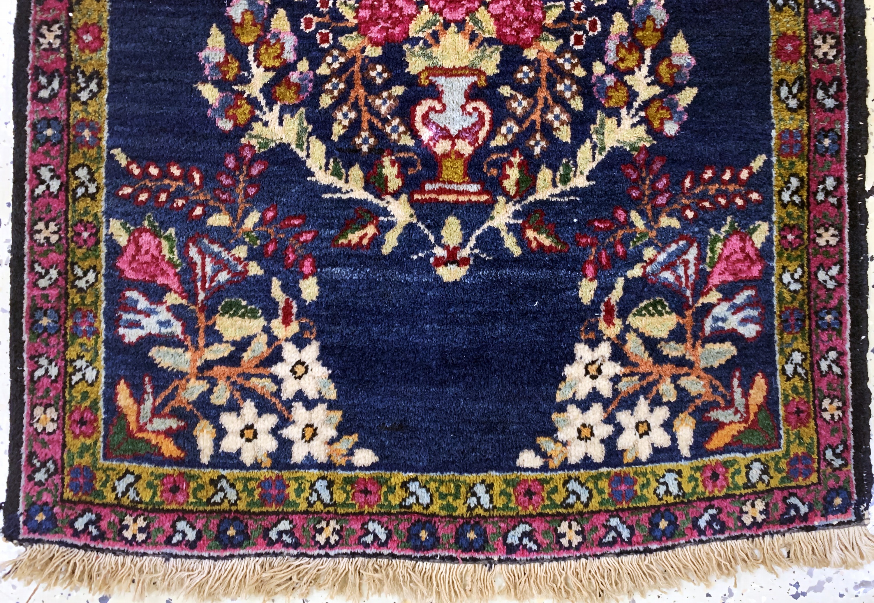 Detail b: Antiker Yazd, Persien, um 1900, Wolle auf Baumwolle, ca. 85 x 62 cm, EHZ: 2