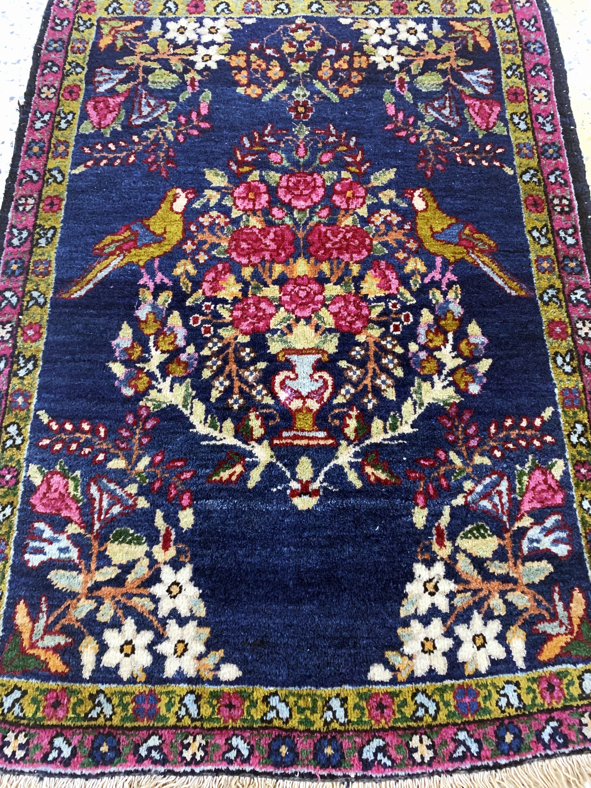 Detail c: Antiker Yazd, Persien, um 1900, Wolle auf Baumwolle, ca. 85 x 62 cm, EHZ: 2