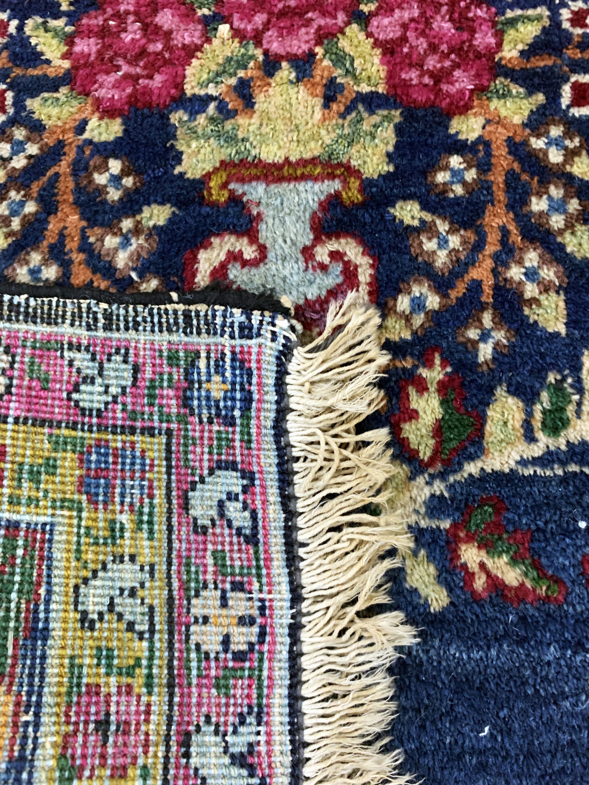 Detail d: Antiker Yazd, Persien, um 1900, Wolle auf Baumwolle, ca. 85 x 62 cm, EHZ: 2
