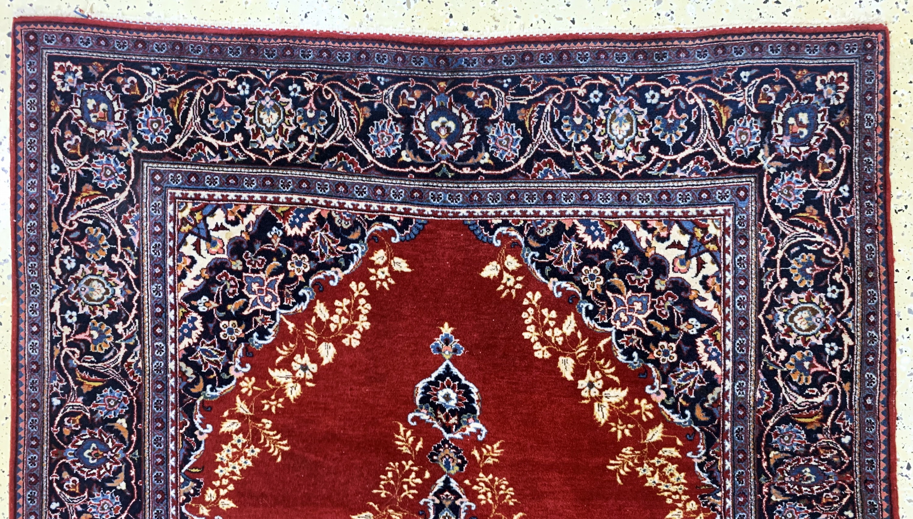 Detail a: Keschan alt, Persien, Mitte 20.Jhd, Wolle auf Baumwolle, ca. 209 x 138 cm, EHZ: 2