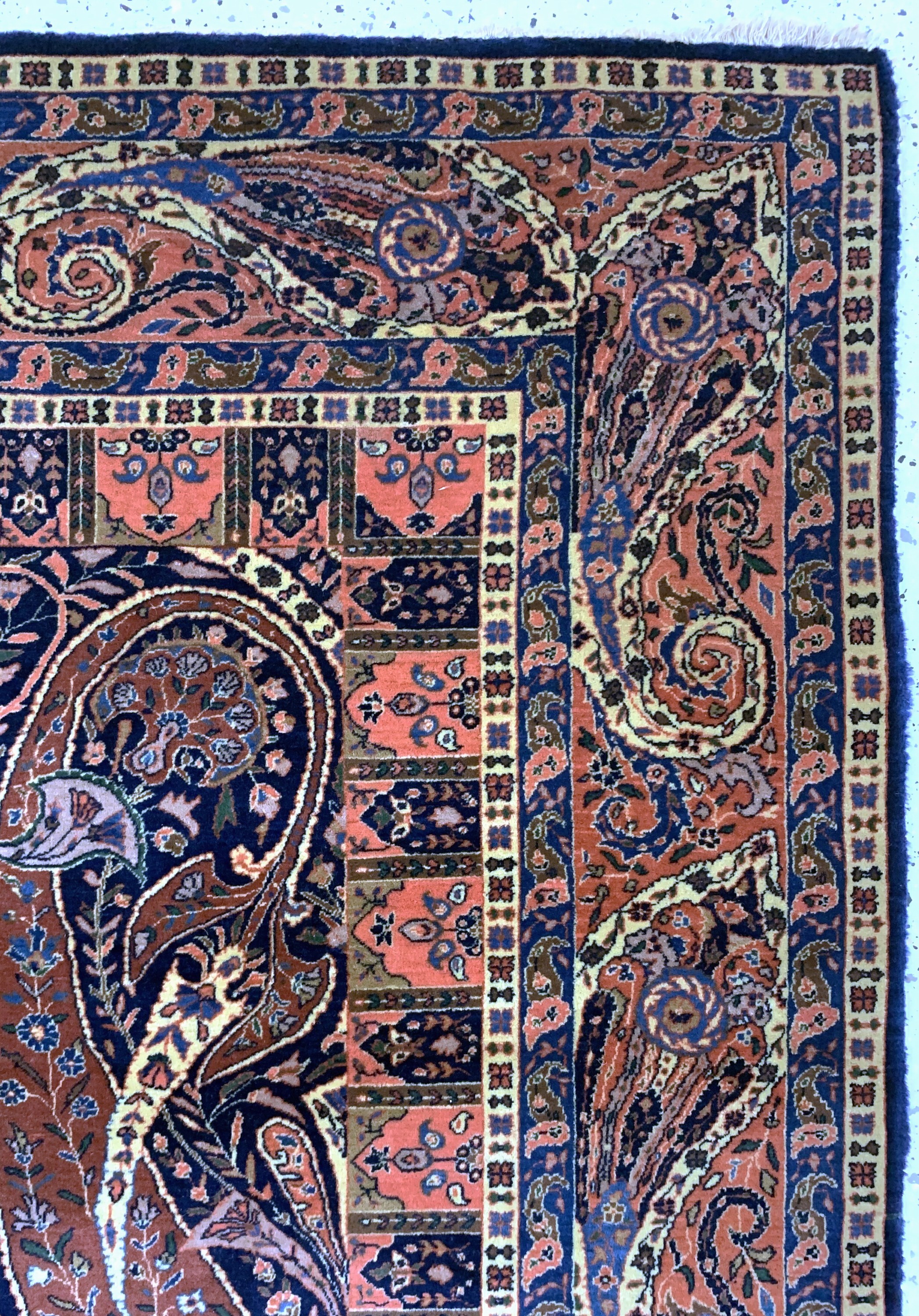 Detail e: "Manchester"Keschan fein, Persien, Anfang 20.Jhd, Manchester-Korkwolle, ca. 204 x 127 cm, gereinigt, EHZ: 1-2
