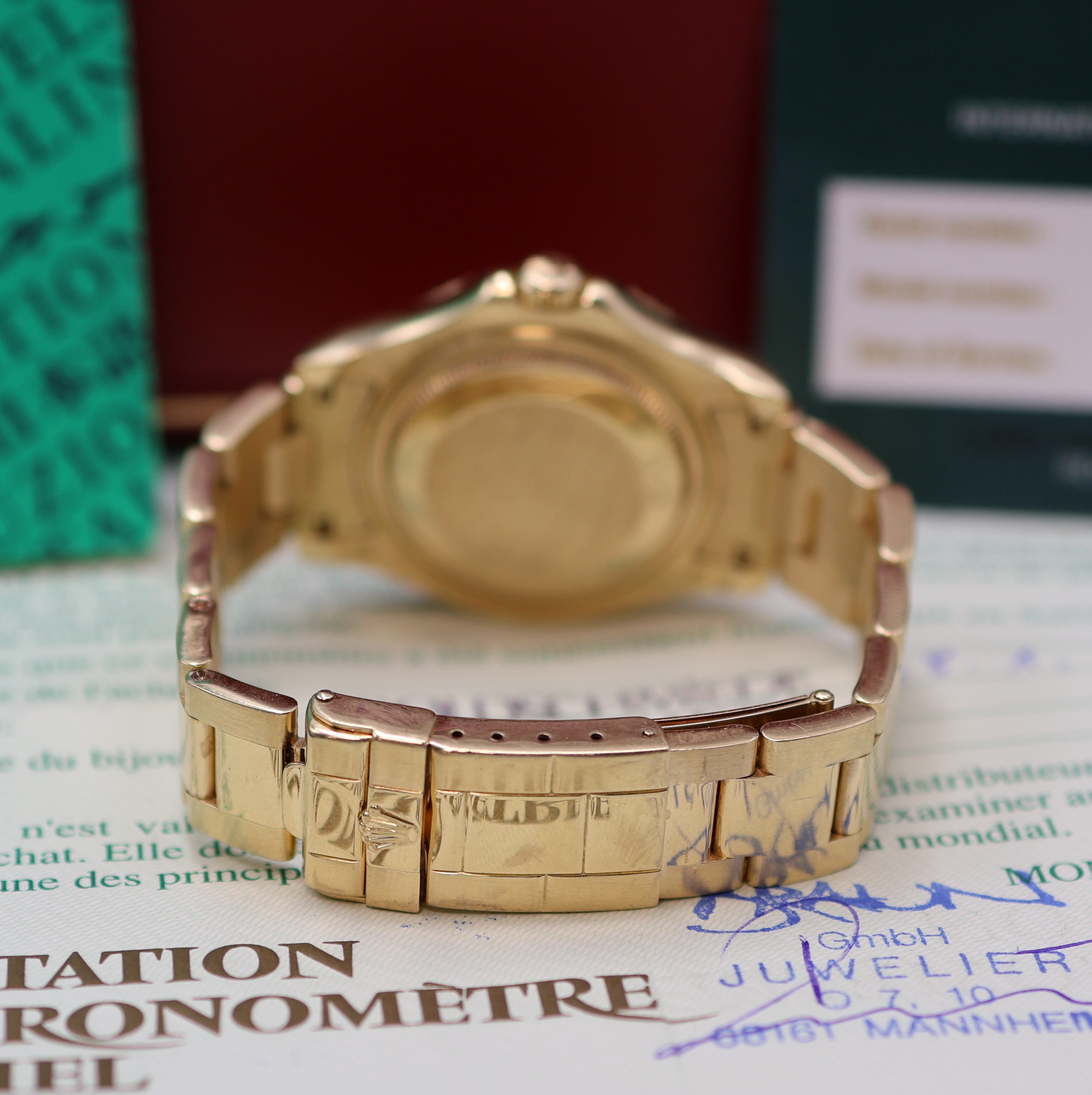 Detail b: ROLEX Mediumarmbanduhr Oyster Perpetual Date Yacht-Master Referenz 68628, Automatik, W-Serie, Chronometer der Superlative in GG 750/000 inkl. ...