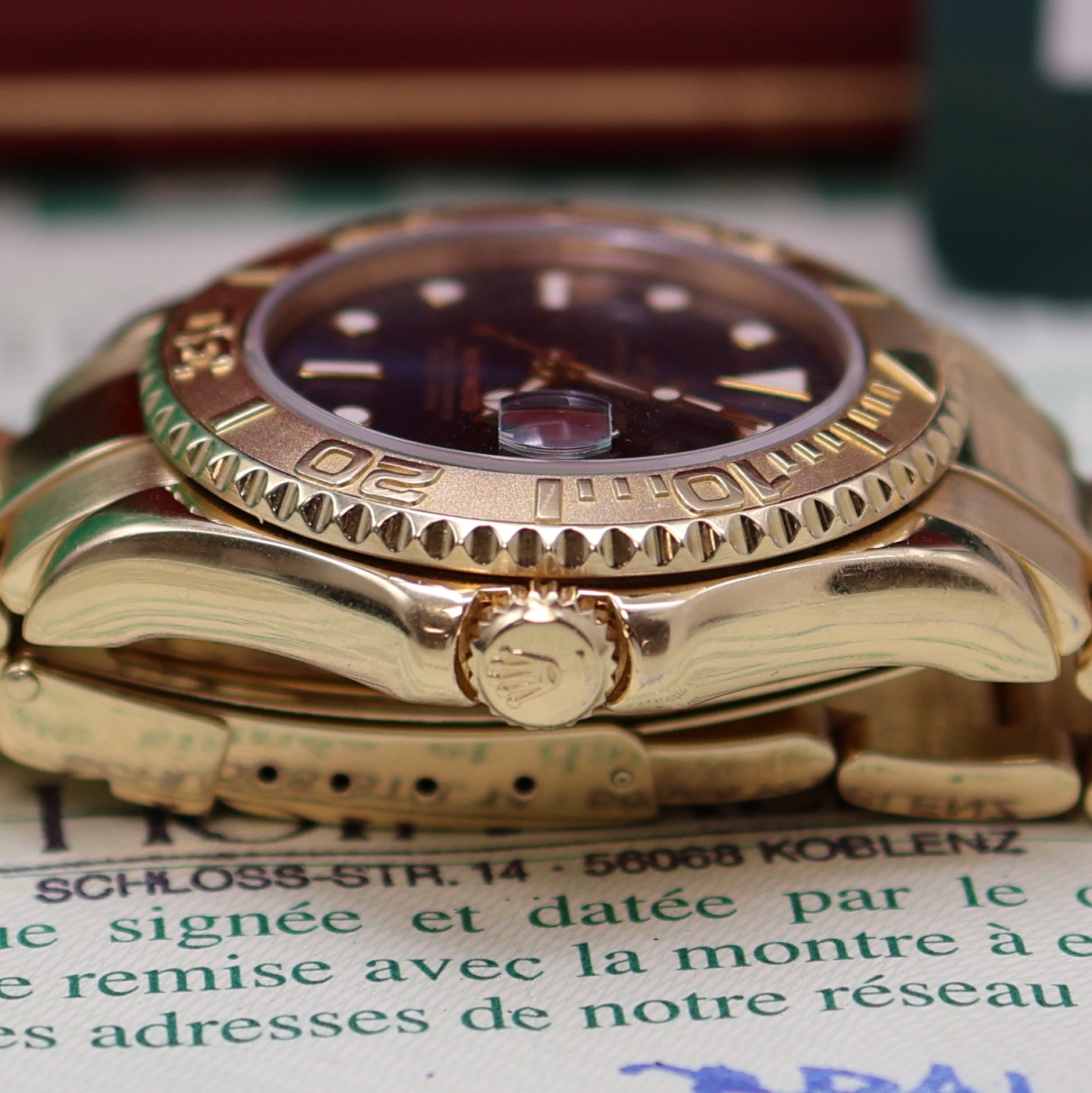 Detail c: ROLEX Mediumarmbanduhr Oyster Perpetual Date Yacht-Master Referenz 68628, Automatik, W-Serie, Chronometer der Superlative in GG 750/000 inkl. ...