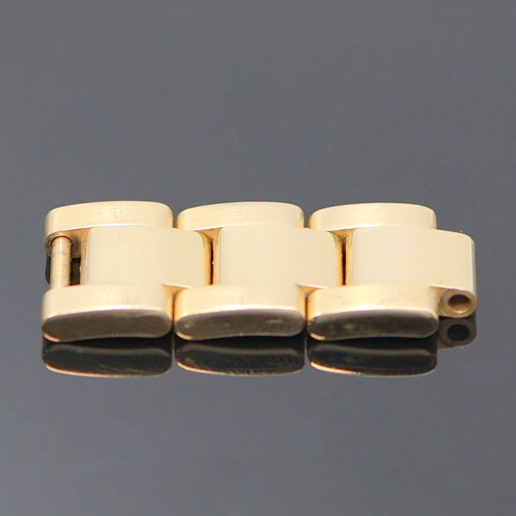 Detail b: 3 ROLEX Medium Oyster-Bandelemente in GG 750/000, passend z. B. zu Ref. 68628, L. ca. 3 cm, voll nutzbar