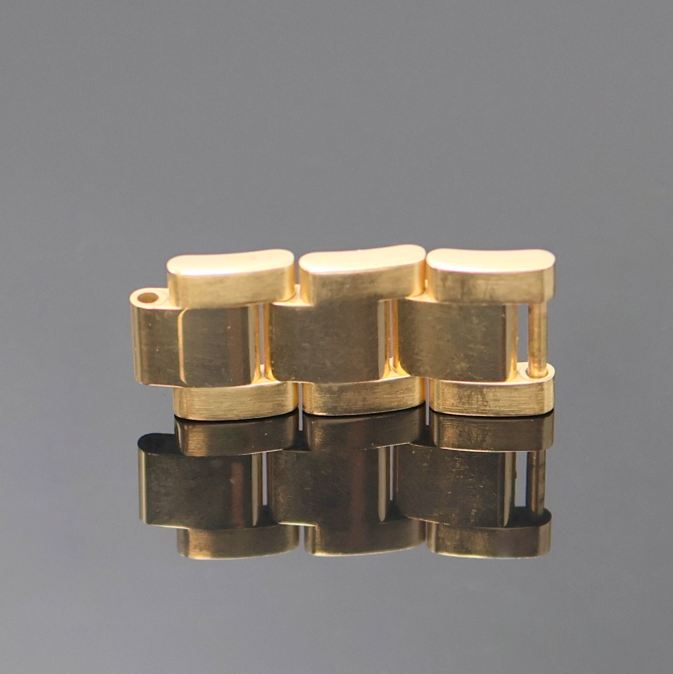 Detail c: 3 ROLEX Medium Oyster-Bandelemente in GG 750/000, passend z. B. zu Ref. 68628, L. ca. 3 cm, voll nutzbar