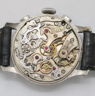 26990844e - HEUER / BEYER ZÜRICH Schaltradchronograph in Stahl, Schweiz um 1940, Handaufzug, ...