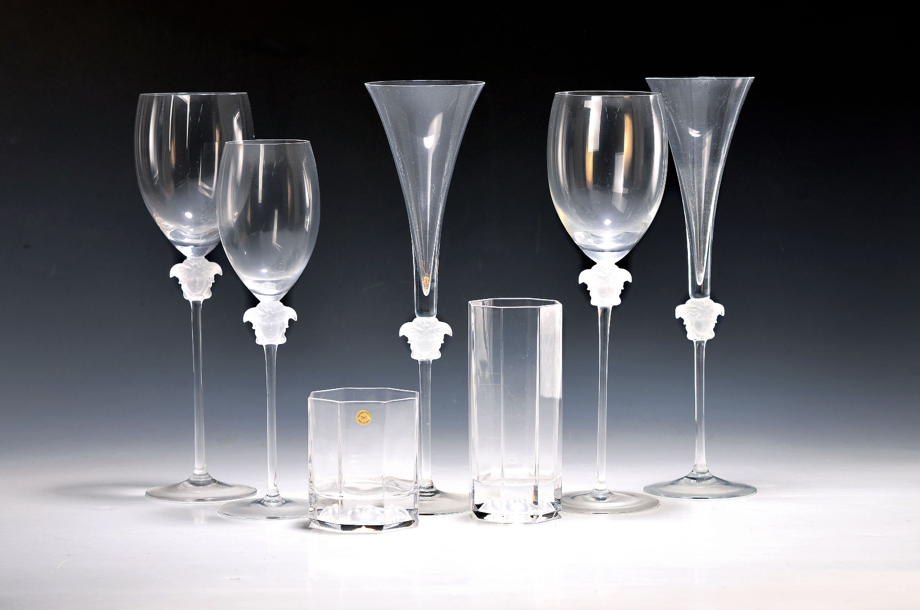 Image 26991141 - Trinkglasservice, Rosenthal, Dekor Medusa, Entwurf Gianni Versace, farbloses Glas mit ...