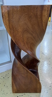 26991130c - Blumensäule, 20.Jh., Hartholz massiv, H. ca. 76 cm