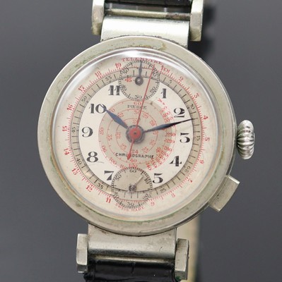 26991163a - PIERCE seltener Eindrücker- Schaltradchronograph, Schweiz 1930er Jahre, vern. Geh., ...