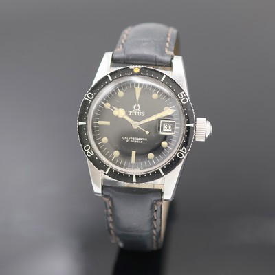 Image TITUS Calypsomatic seltene Herrenarmbanduhr Referenz 7840, Automatik, Schweiz 1960er ...