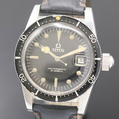 26991165a - TITUS Calypsomatic seltene Herrenarmbanduhr Referenz 7840, Automatik, Schweiz 1960er ...