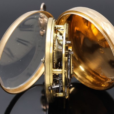 26991255g - WILLIAM MOLYNEUX DUBLIN Nr. 358 schwere Taschenuhr in RG 750/000, London Hallmark 1812, ...