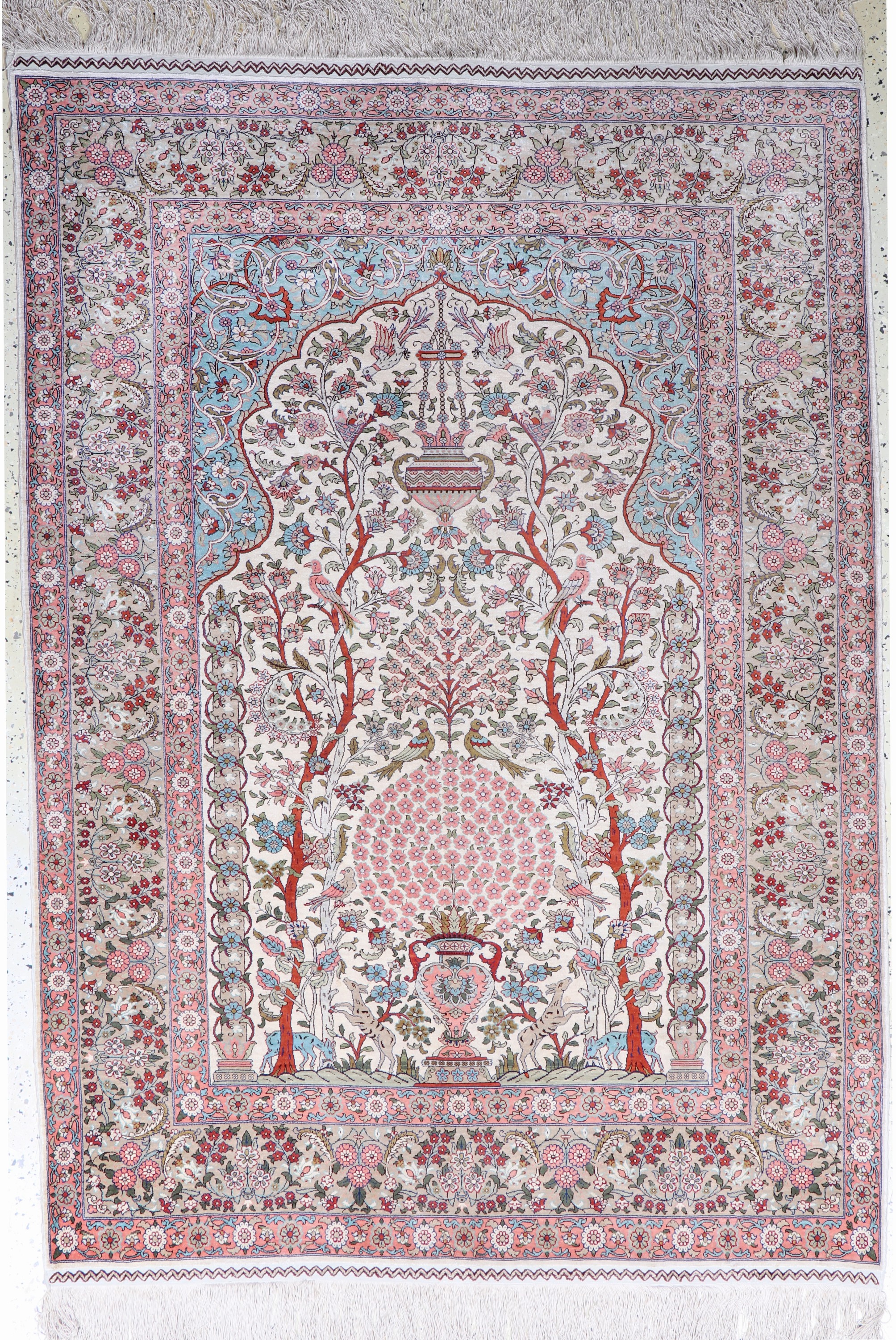 Kayseri alt, Türkei, Mitte 20.Jhd., reine Naturseide, ca. 193 x 139 cm, EHZ: 2