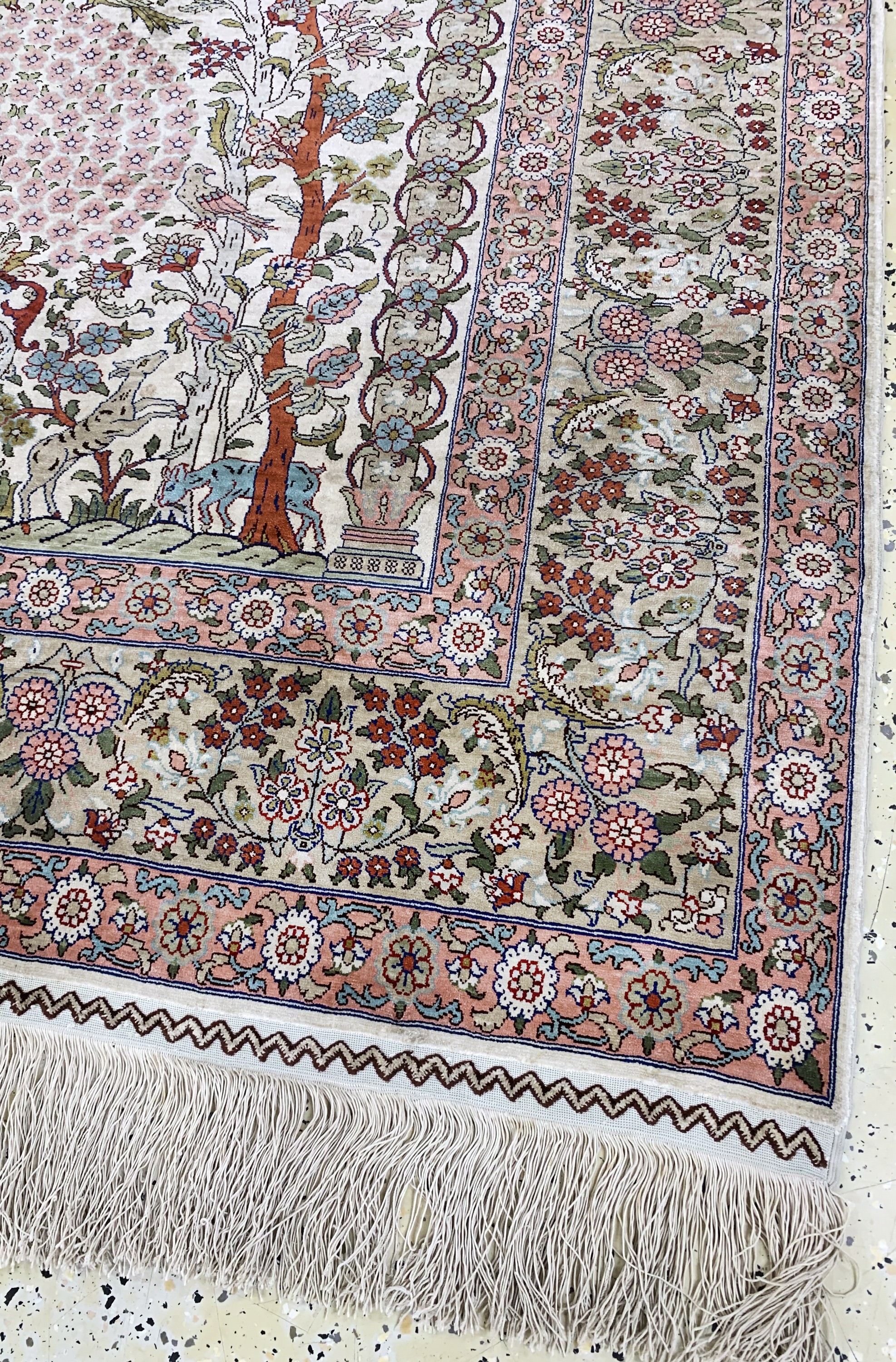 Detail a: Kayseri alt, Türkei, Mitte 20.Jhd., reine Naturseide, ca. 193 x 139 cm, EHZ: 2