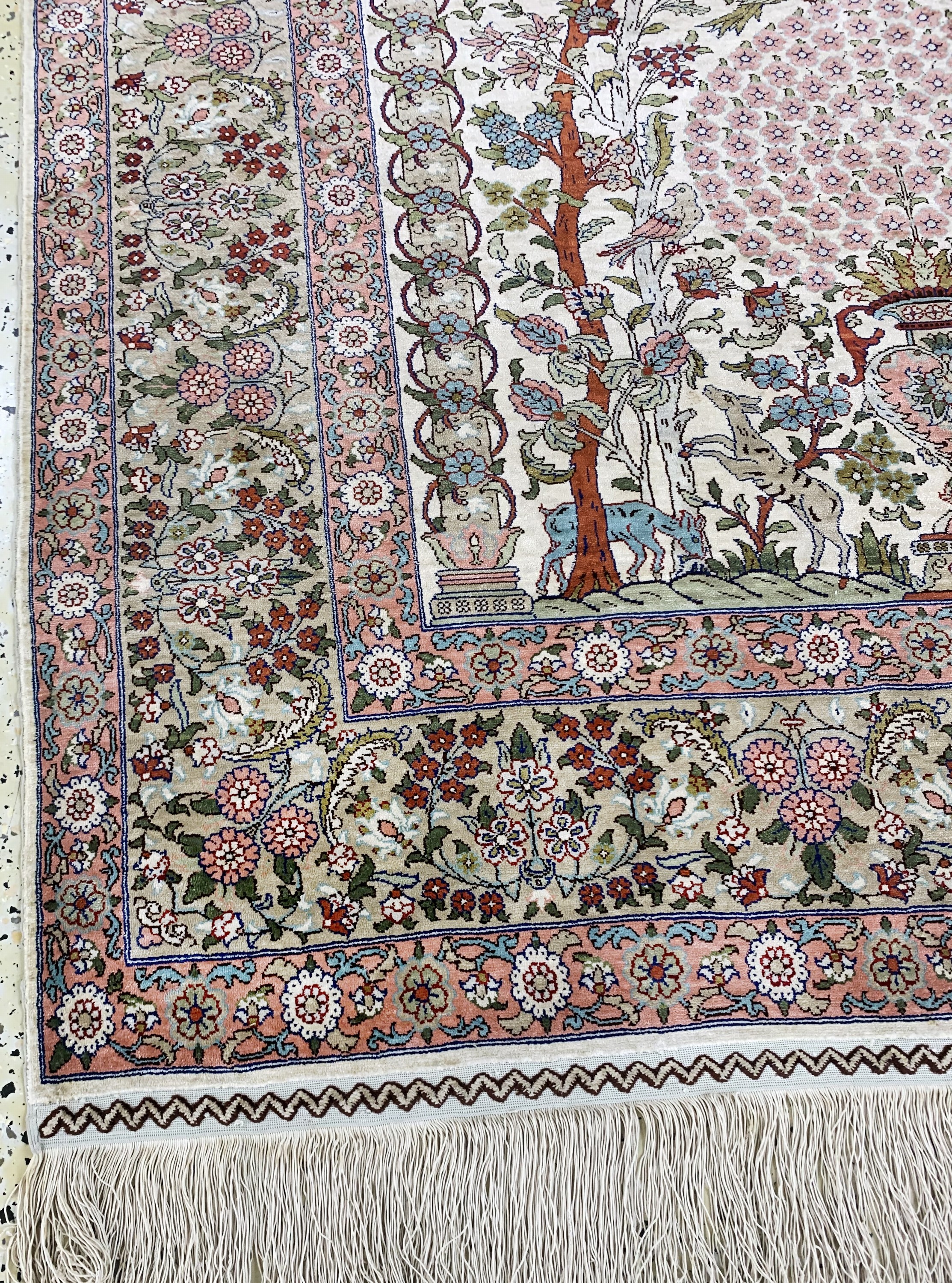 Detail b: Kayseri alt, Türkei, Mitte 20.Jhd., reine Naturseide, ca. 193 x 139 cm, EHZ: 2