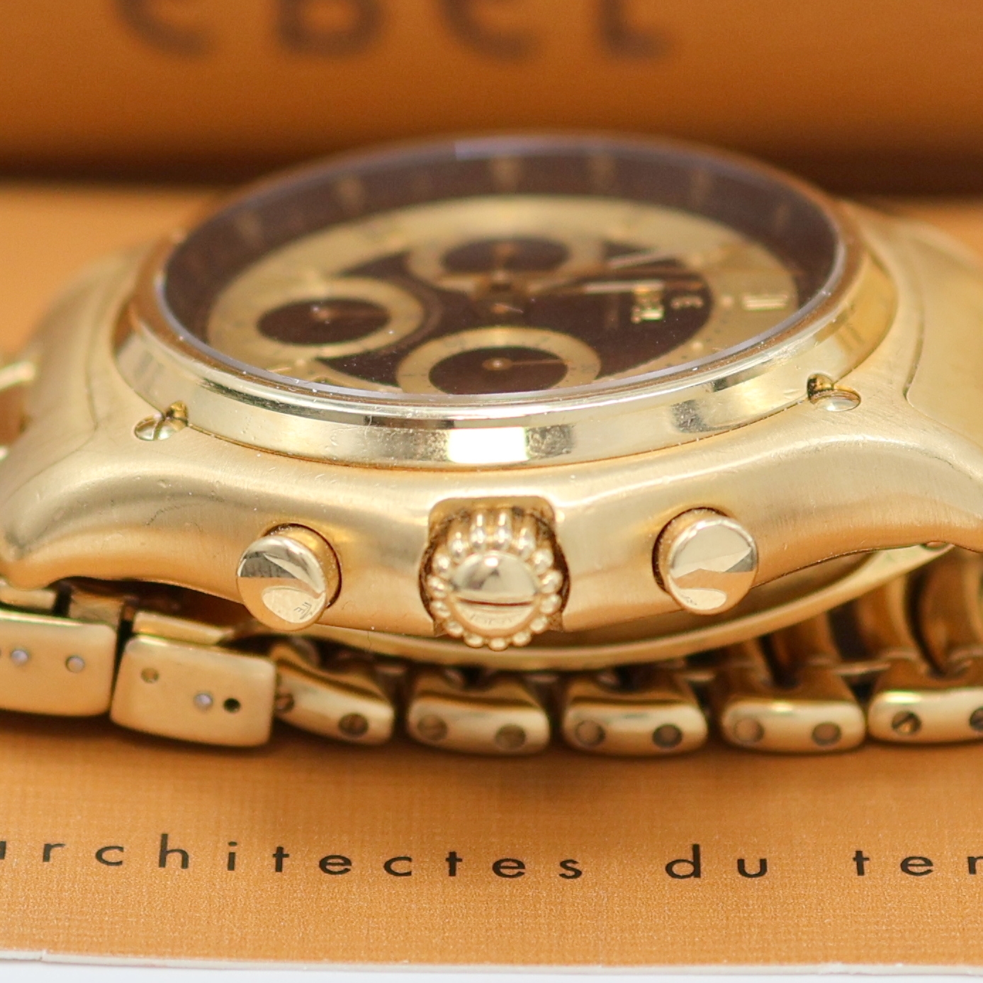 Detail c: EBEL Armbandchronograph Le Modulor Referenz 8137241, Schweiz verk. lt. Pap. 09/2003, Automatik, Chronometer in massiv GG 750/000 inkl. Gliederband m. ...
