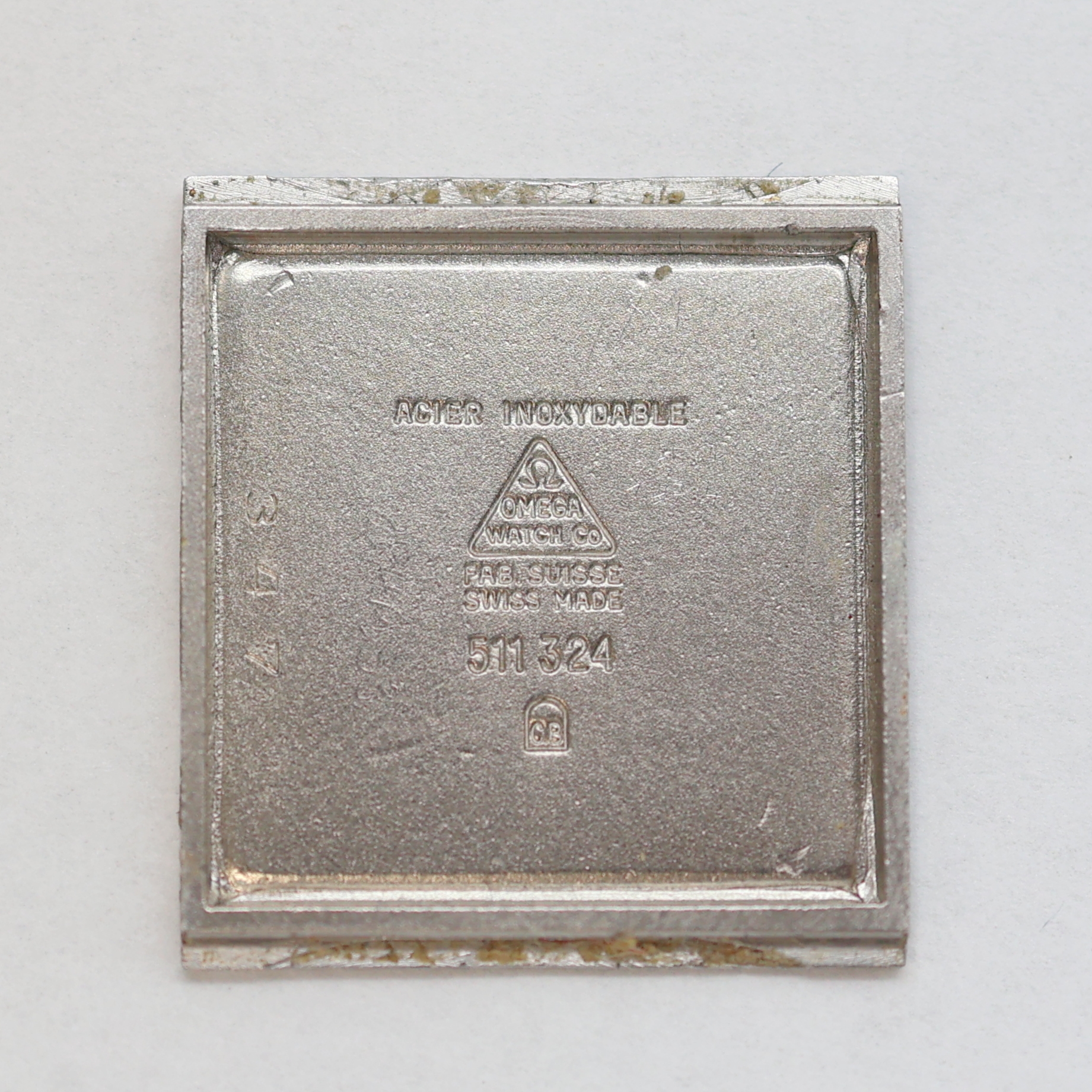Detail f: OMEGA De Ville Armbanduhr in Edelstahl Referenz 511.324, Schweiz um 1969, Handaufzug, 2-teil. rechteck. Geh. inkl. Lederband m. Dornschl., orig. ...