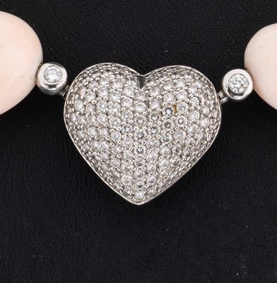 26991342a - Platin Korallen-Brillant-Rubin-Collier, Pt,außergewöhnliche Gestaltung, im Verlauf ...