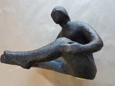 26991494l - H. Glücklich, zeitgen. Künstler, Sitzender weiblicher Akt, Bronzeguß, sign. und num. ...